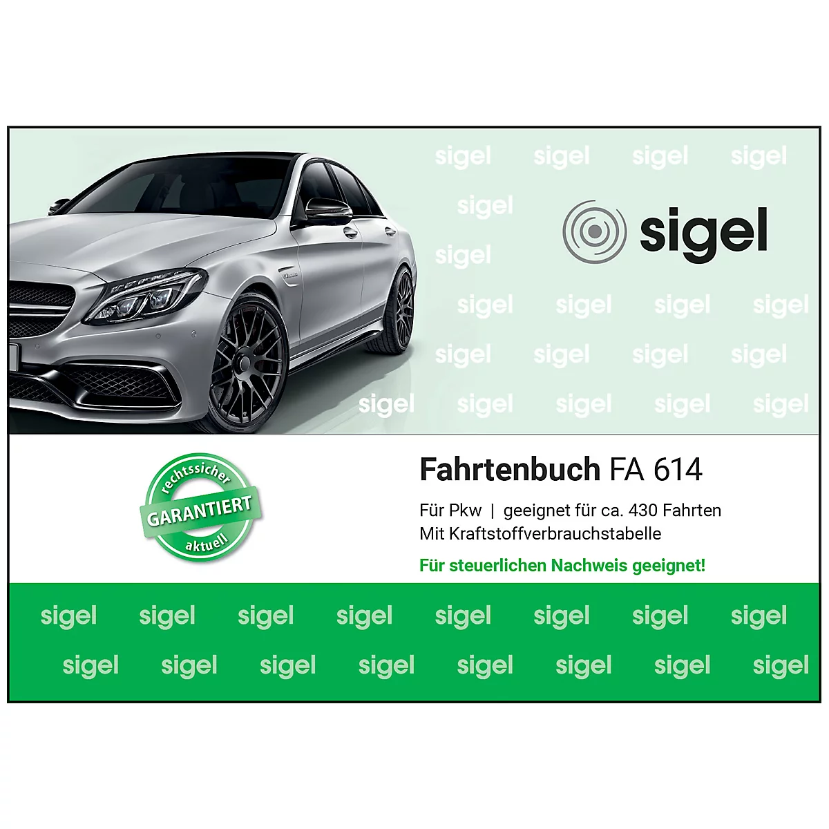 sigel® Fahrtenbuch für PKW FA614, DIN A6 quer, 32 Blatt