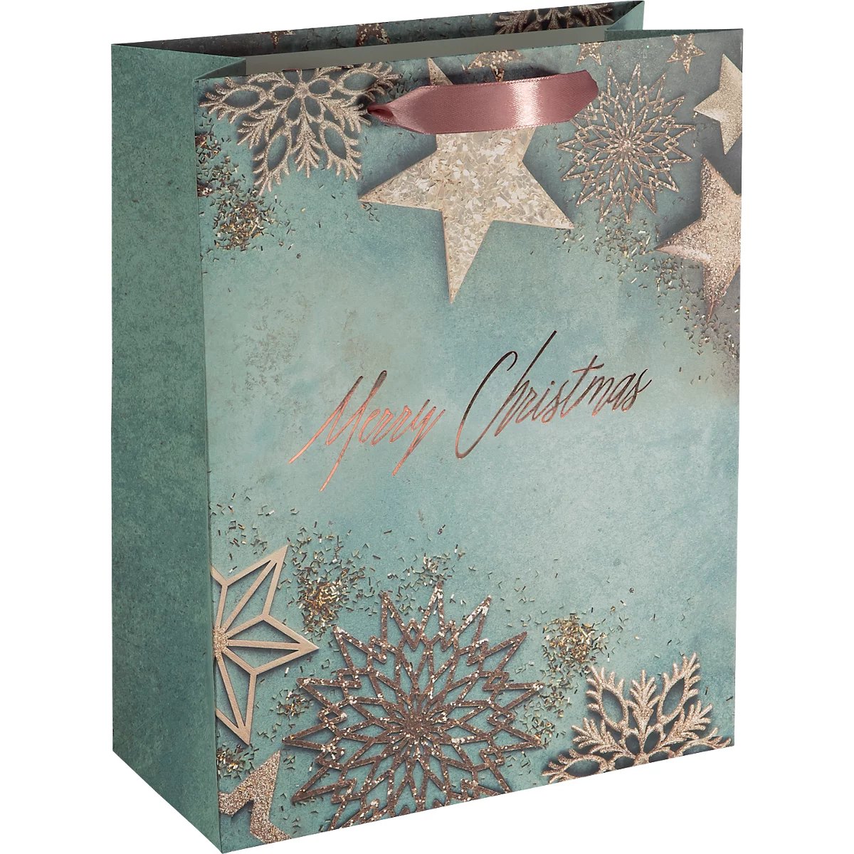 Sigel geschenkzak 'Glamorous Christmas', met folie-afwerking, FSC Mix, B 260 x H 330 x D 120 mm, 5 stuks