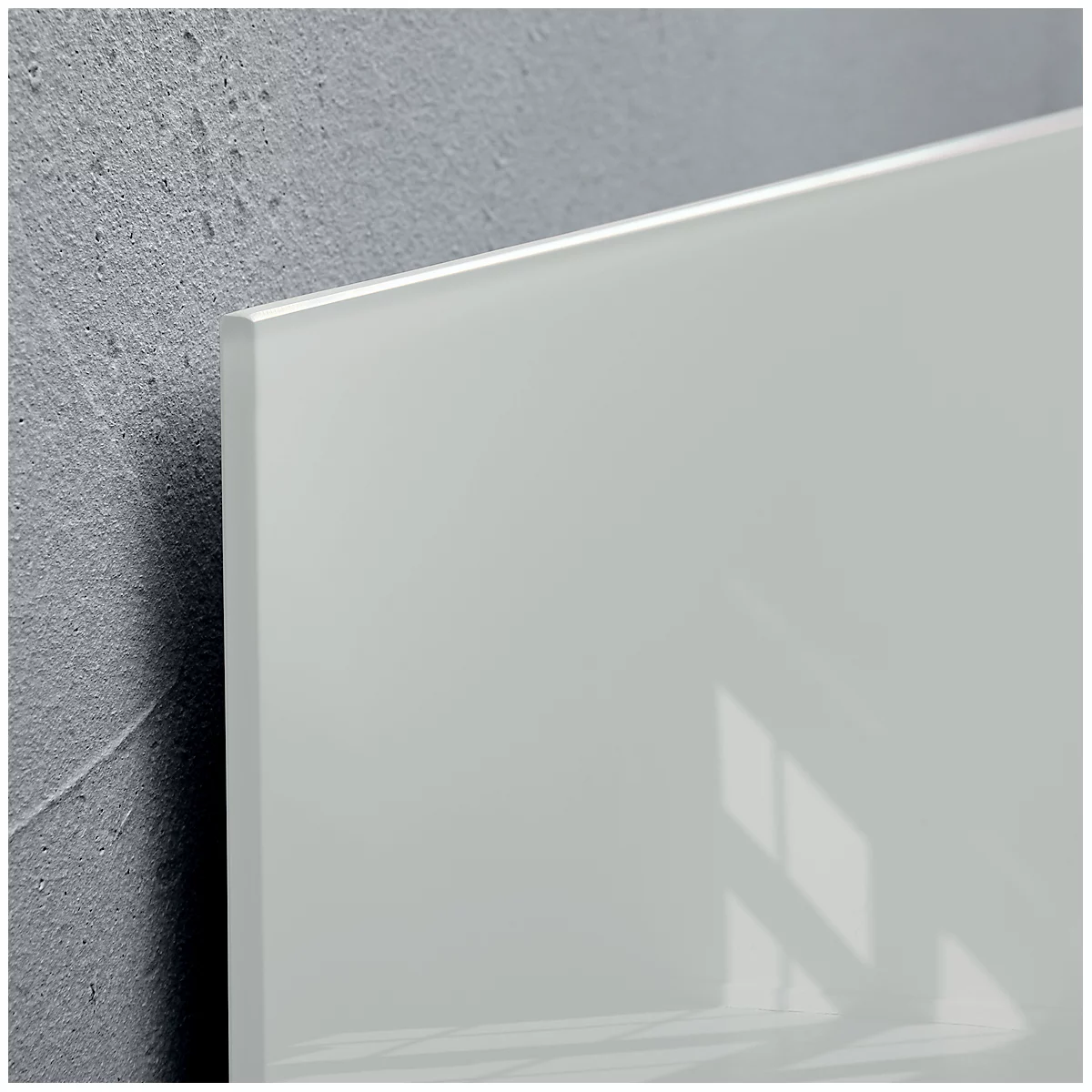 Sigel Glas-Whiteboard Artverum, glänzend, grau, magnethaftend, 1800 x 1200 mm + 2 SuperDym-Magnete