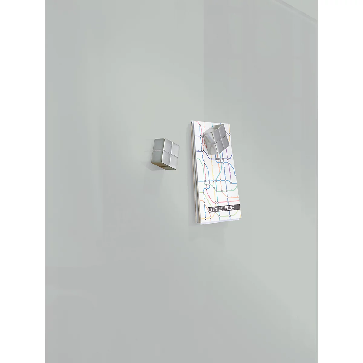 Sigel Glas-Whiteboard Artverum, glänzend, grau, magnethaftend, 1800 x 1200 mm + 2 SuperDym-Magnete