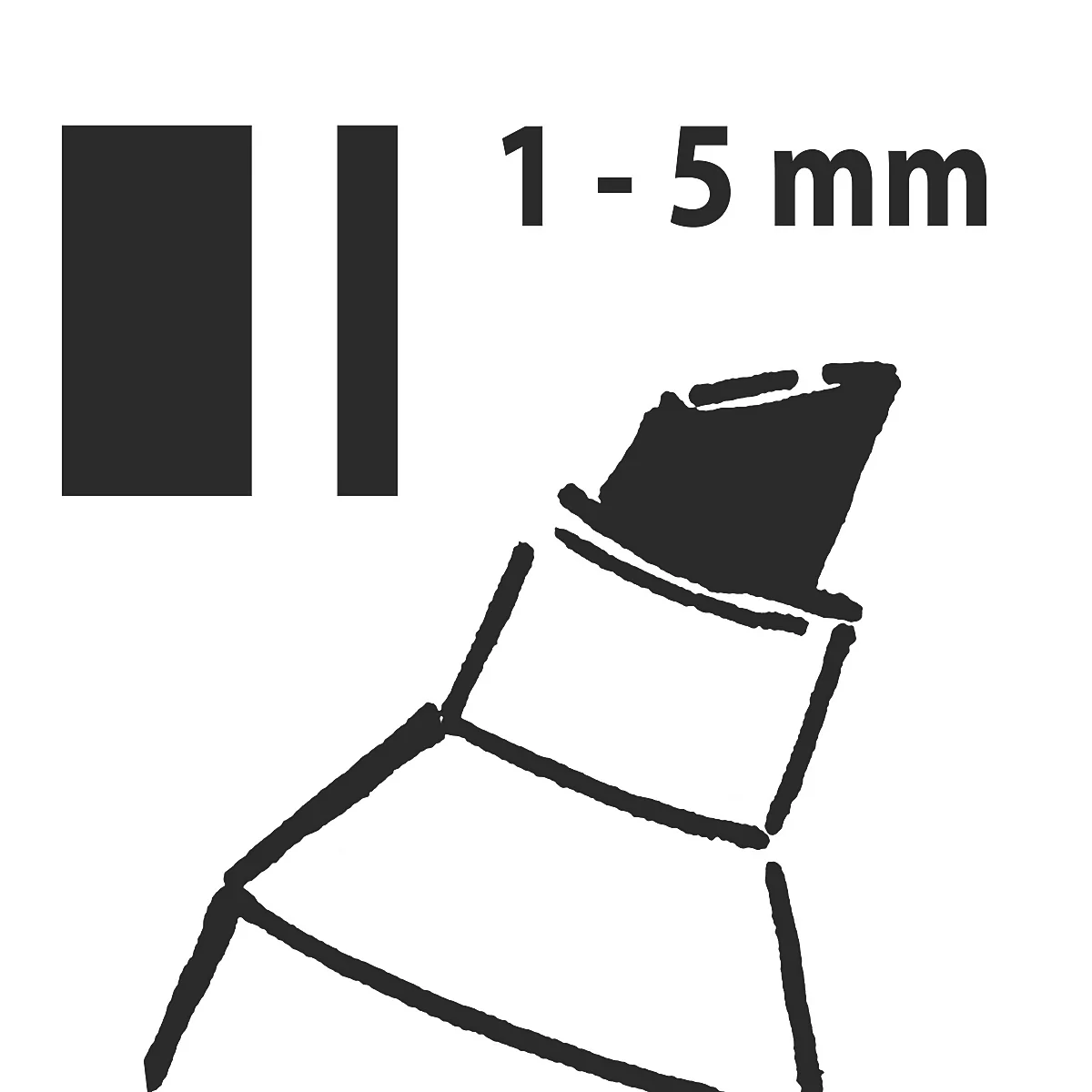 sigel Hochwertige Kreidemarker, 1 - 5 mm, GL-181, weiss