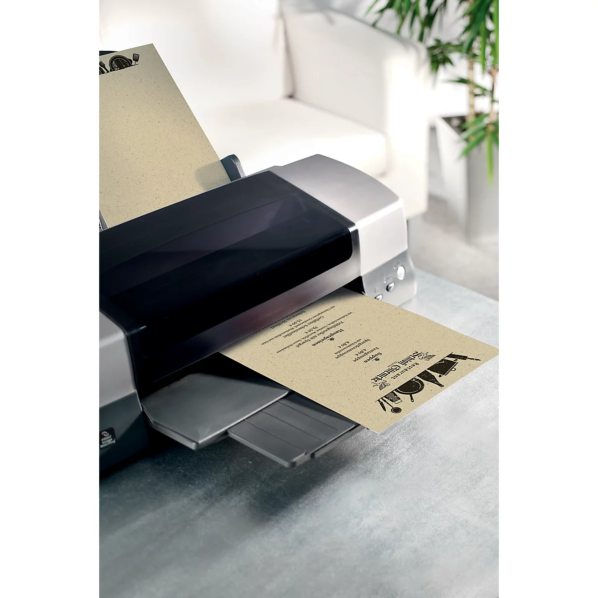 SIGEL 'Keukengerei' motiefpapier, DIN A4, 100 g/m², dubbelzijdig, graspapier, 100 vel