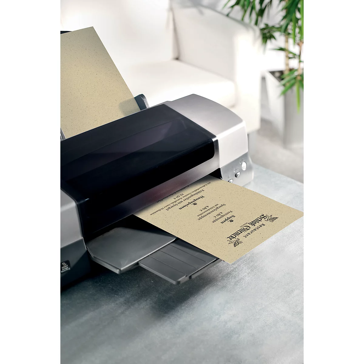 Sigel motiefpapier 'Blanco gras', dubbelzijdig, graspapier A4, 100 g/m², 100 vellen