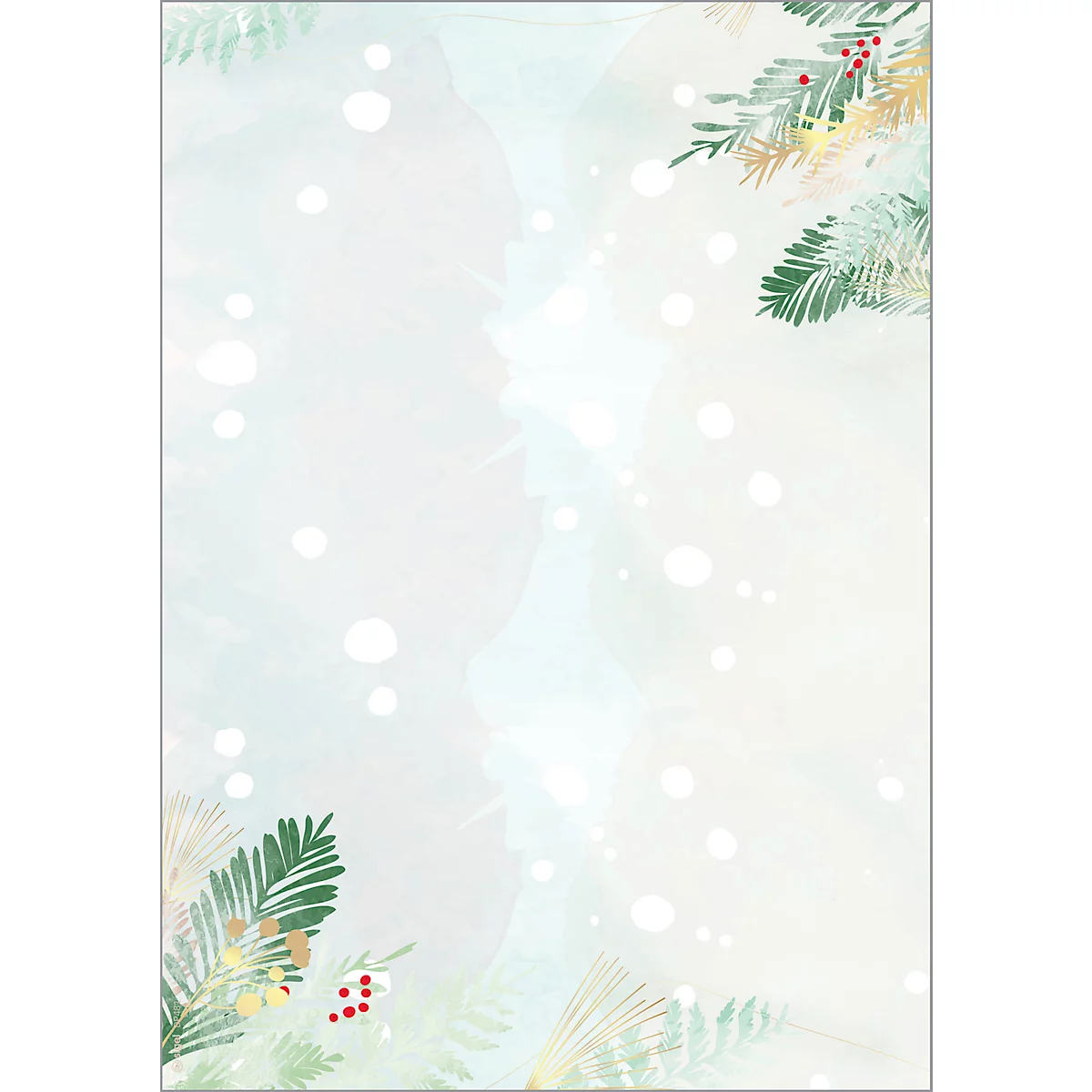Sigel motiefpapier 'Christmas Forest Watercolour' A4, 90 g/m², fijn papier, FSC-Mix Credit, 100 vellen