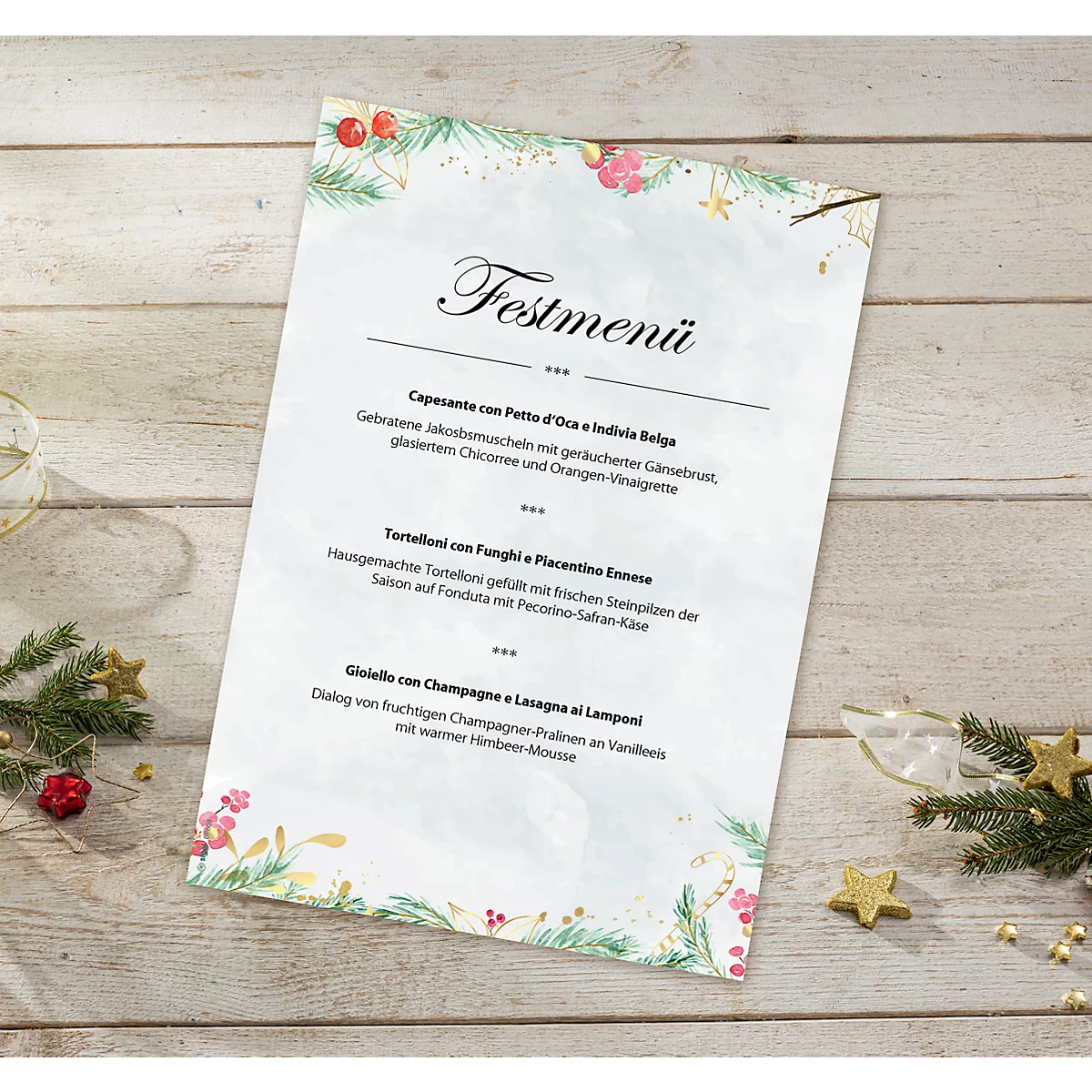 Sigel Motivpapier 'Christmas Matic Watercolor' A4, 90 g/m², Feinpapier, FSC-Mix Credit, 25 Blatt