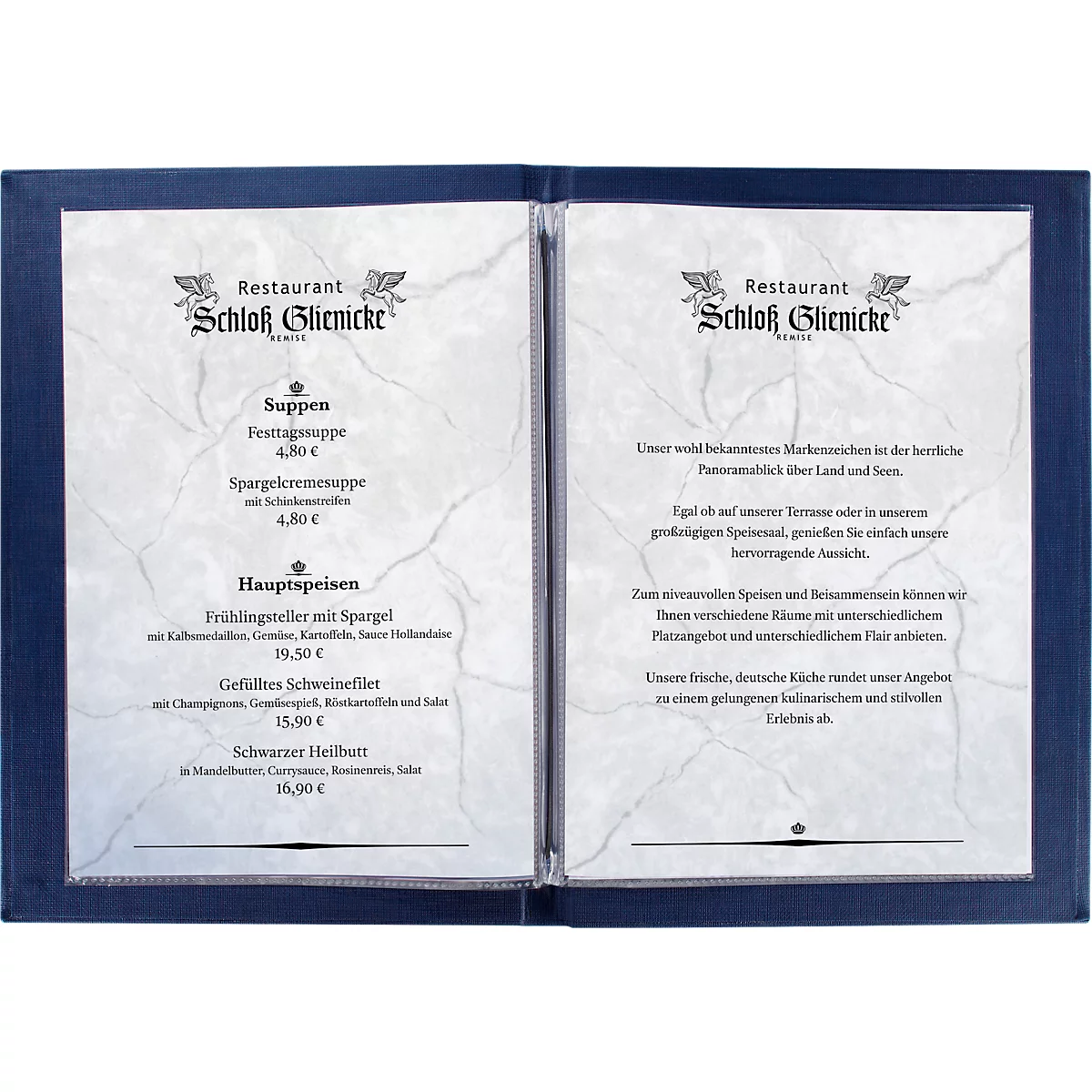 Sigel Pochettes transparentes doubles, format A5, pour dossiers de menus avec reliure en caoutchouc, plastique, transparent, 10 pièces