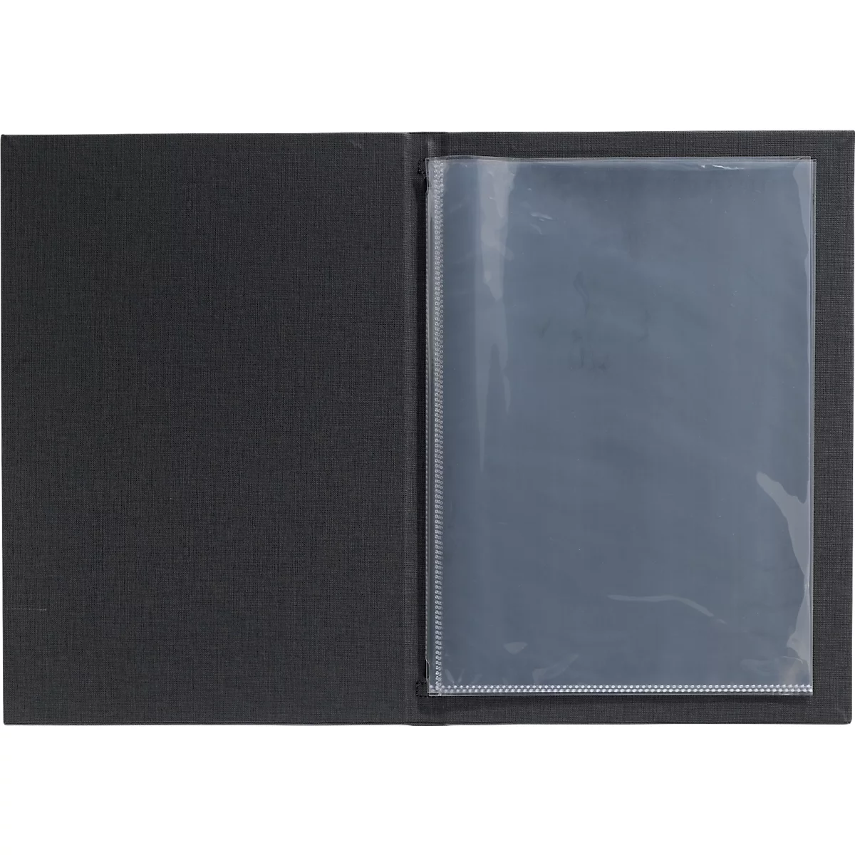 Sigel Porte-menus, DIN A4, reliure en caoutchouc, gaufré, anthracite, 5 pièces + 2 pochettes transparentes doubles
