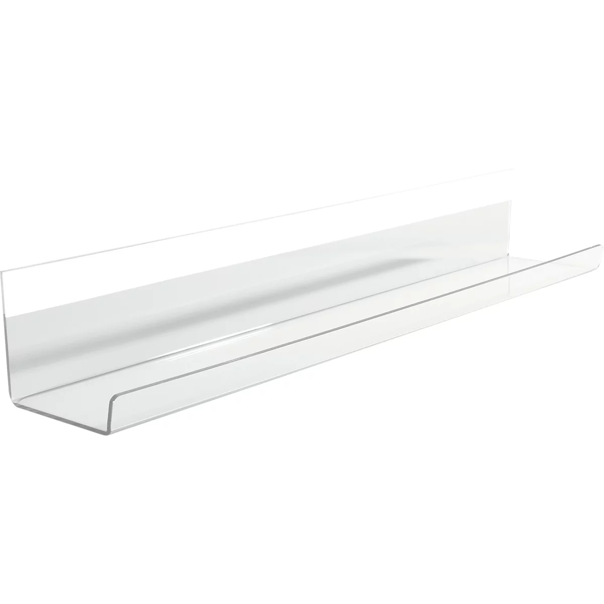 Étagère murale transparente en acrylique, en forme de U.