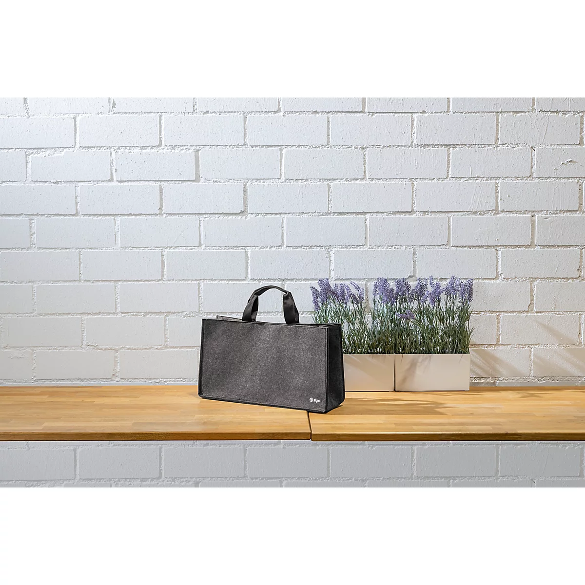 Sigel sacoche pour ordinateur portable Desk Sharing Bag Basic L, pour 1 ordinateur portable jusqu'à 17,3″, feutre synthétique, gris foncé