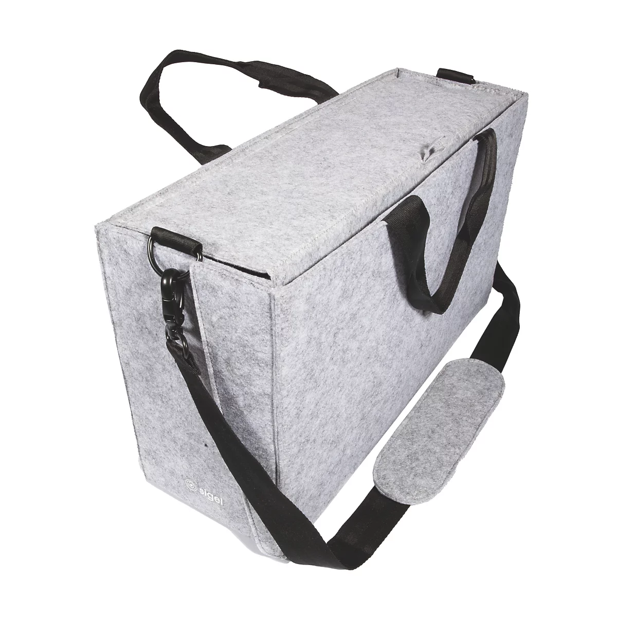 Sigel sacoche pour ordinateur portable Desk Sharing Bag Workspace M/L, pour 1 ordinateur portable jusqu'à 16″, feutre synthétique, gris clair