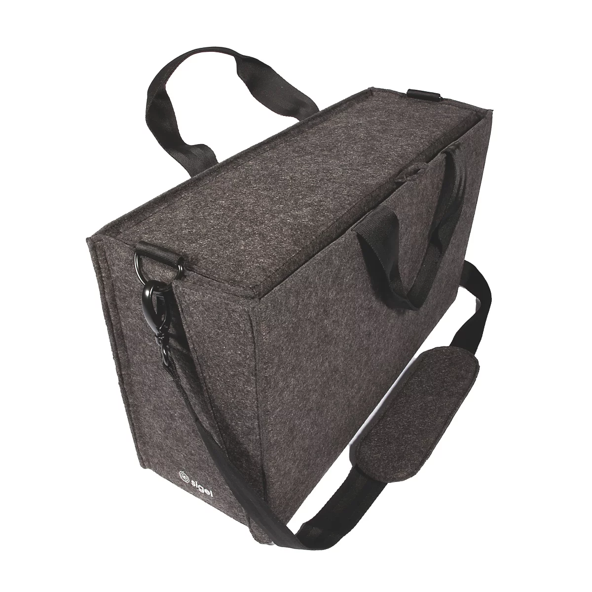 Sigel sacoche pour ordinateur portable Desk Sharing Bag Workspace M/L, pour 1 ordinateur portable jusqu'à 16″, feutre synthétique, gris foncé