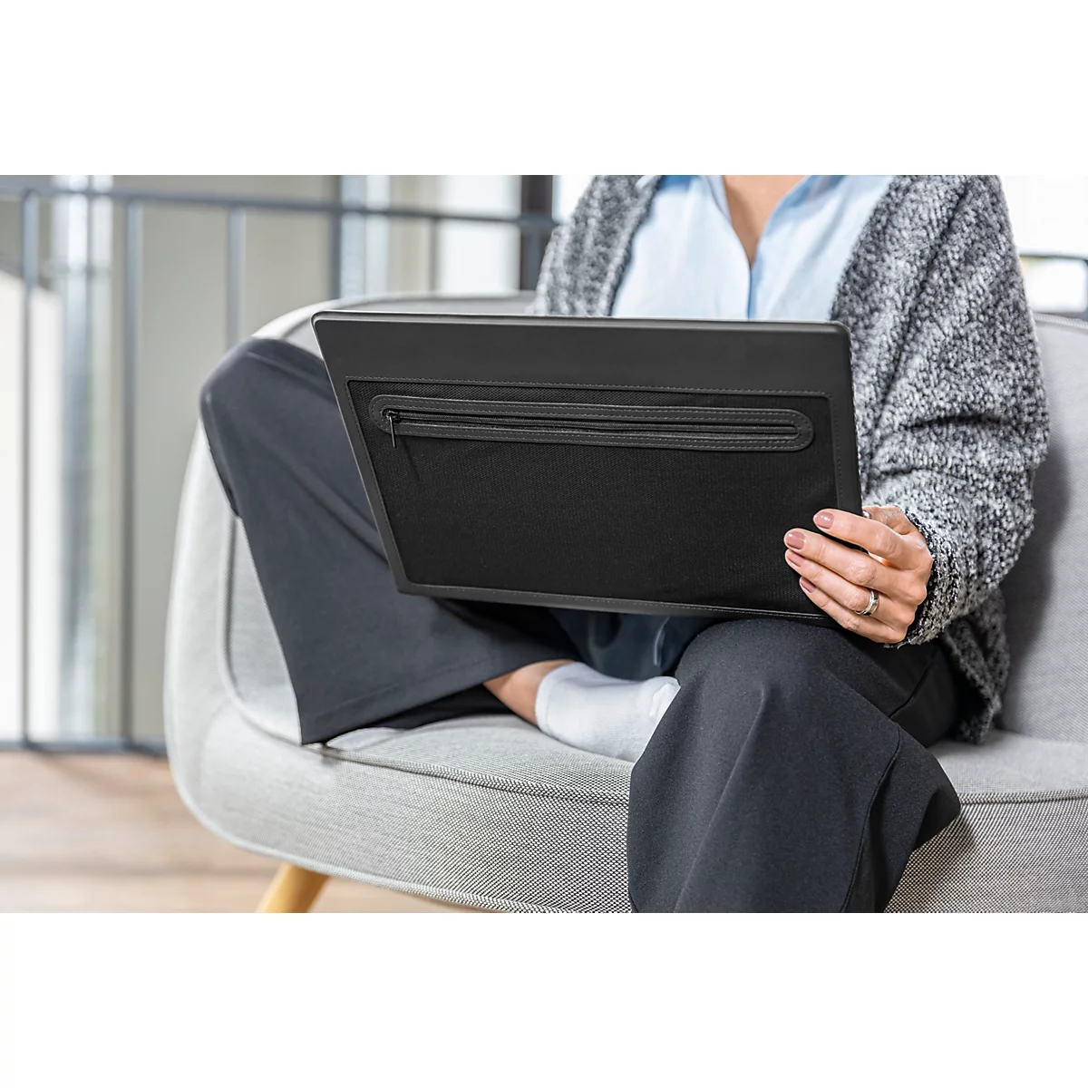 Sigel sacoche pour ordinateur portable Laptop-Case M, pour 1 ordinateur portable jusqu'à 16″, fibre de verre/PU, noir