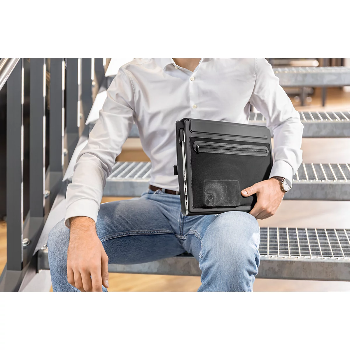 Sigel sacoche pour ordinateur portable Laptop-Case S, pour 1 ordinateur portable jusqu'à 14″, fibre de verre/PU, noir