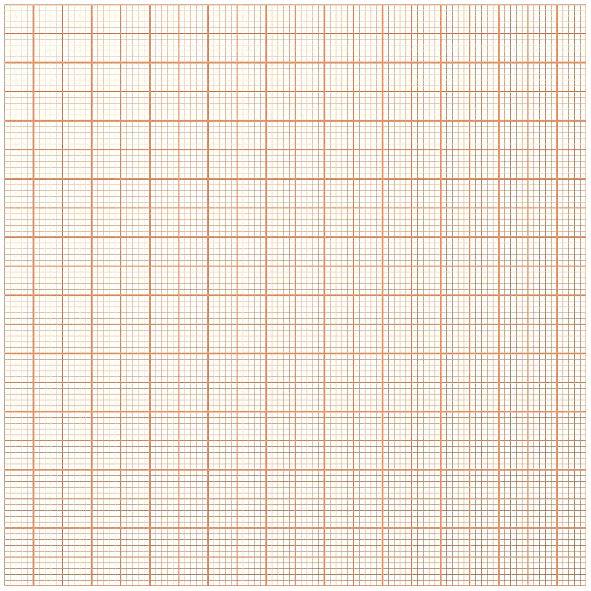 Nahaufnahme von Millimeterpapier mit braunen Linien auf beigem Hintergrund. Das Gittermuster ist gleichmäßig und deckt die gesamte Oberfläche ab.