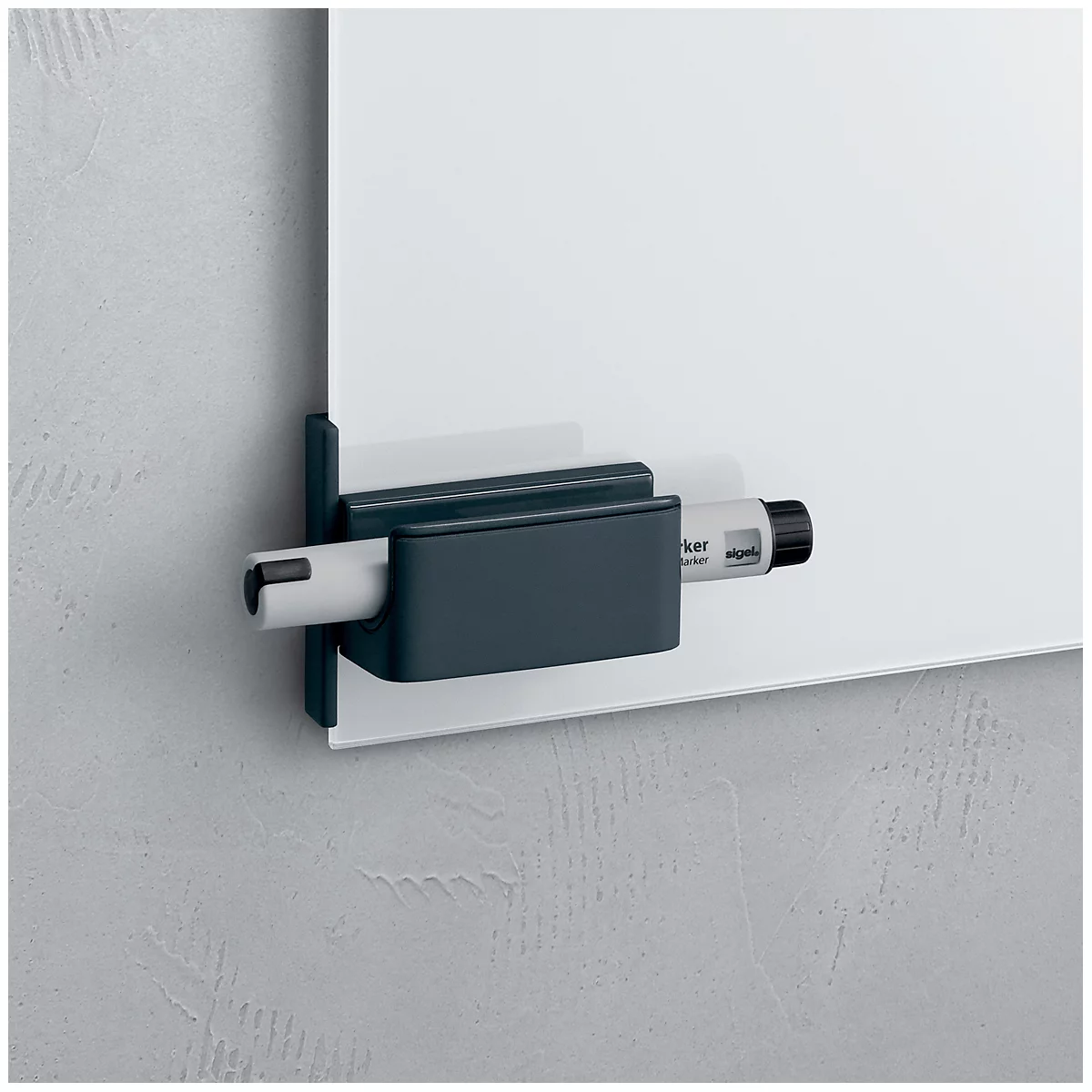 Sigel Stiftehalter f. Glas-Magnettafeln, anthrazit