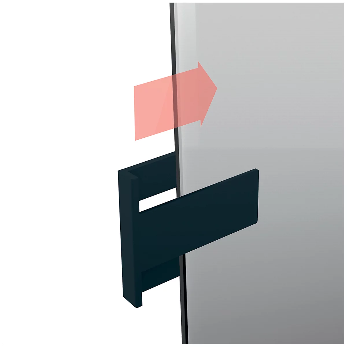 Sigel Stiftehalter f. Glas-Magnettafeln, anthrazit