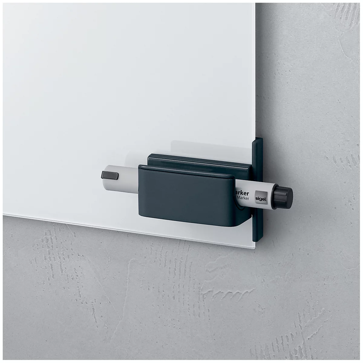 Sigel Stiftehalter f. Glas-Magnettafeln, anthrazit