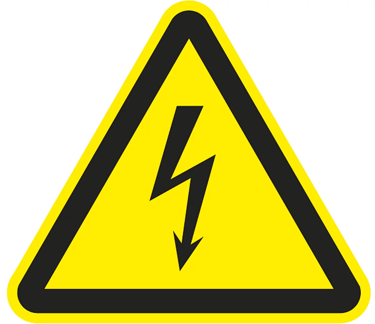 Signal d'avertissement « Mise en garde contre les risques d'électrocution », film