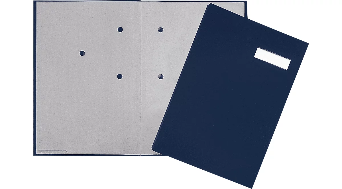 dossier de signature EXACOMPTA, A4, 24 poches, bleu foncé