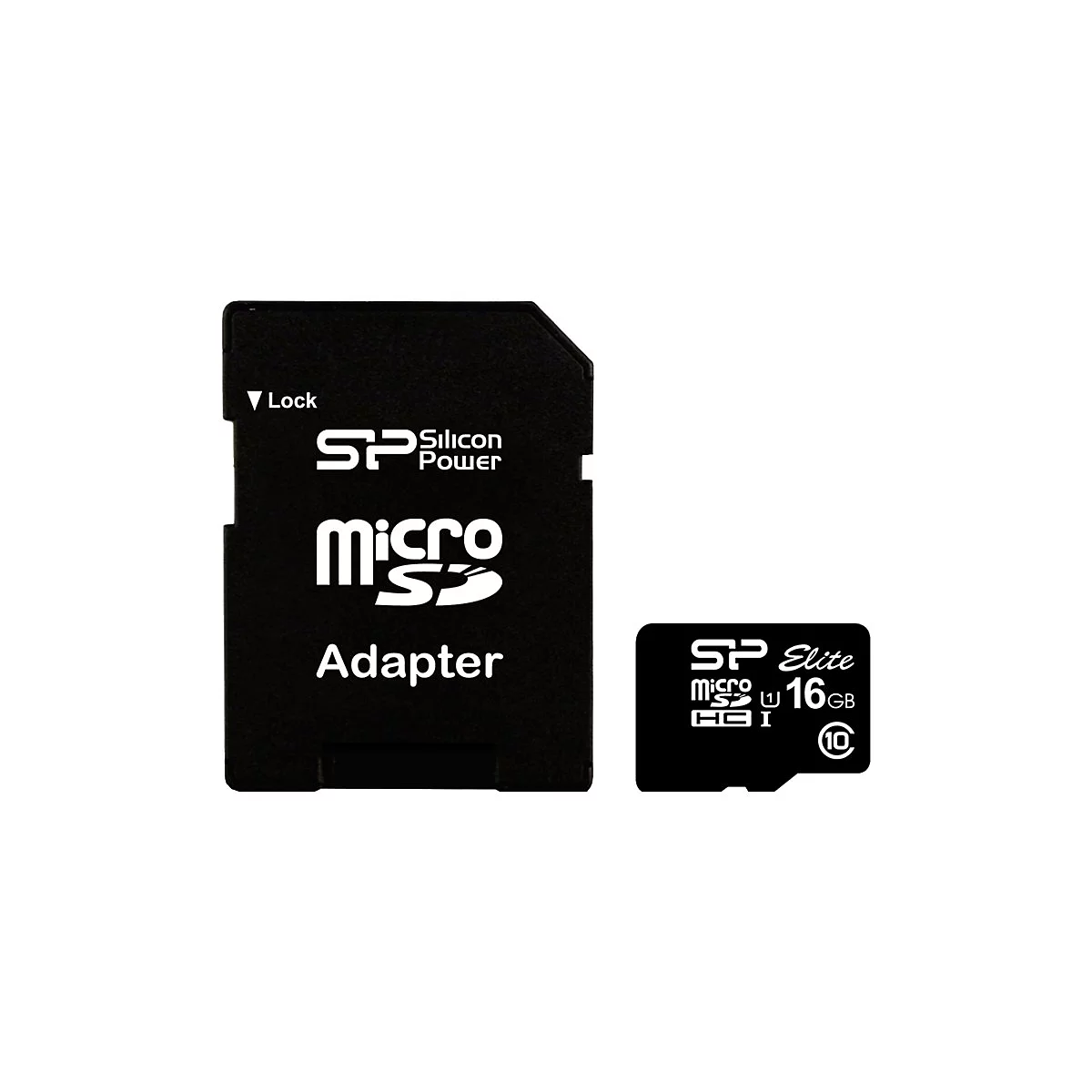 SILICON POWER Elite - Flash-Speicherkarte (microSDHC/SD-Adapter inbegriffen) - 16 GB - Class 10 - microSDHC UHS-I