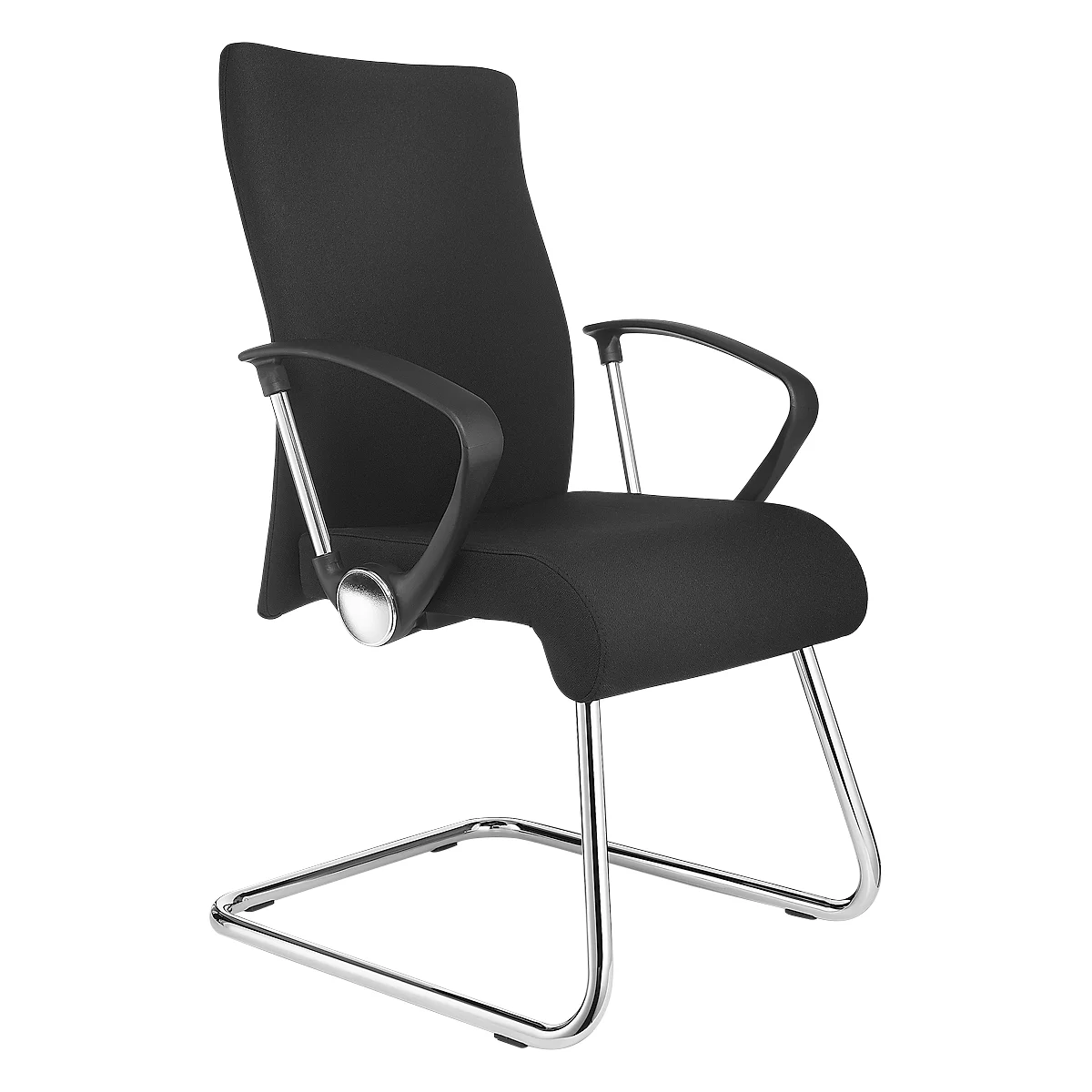 Silla cantilever Neo, cromado/negro