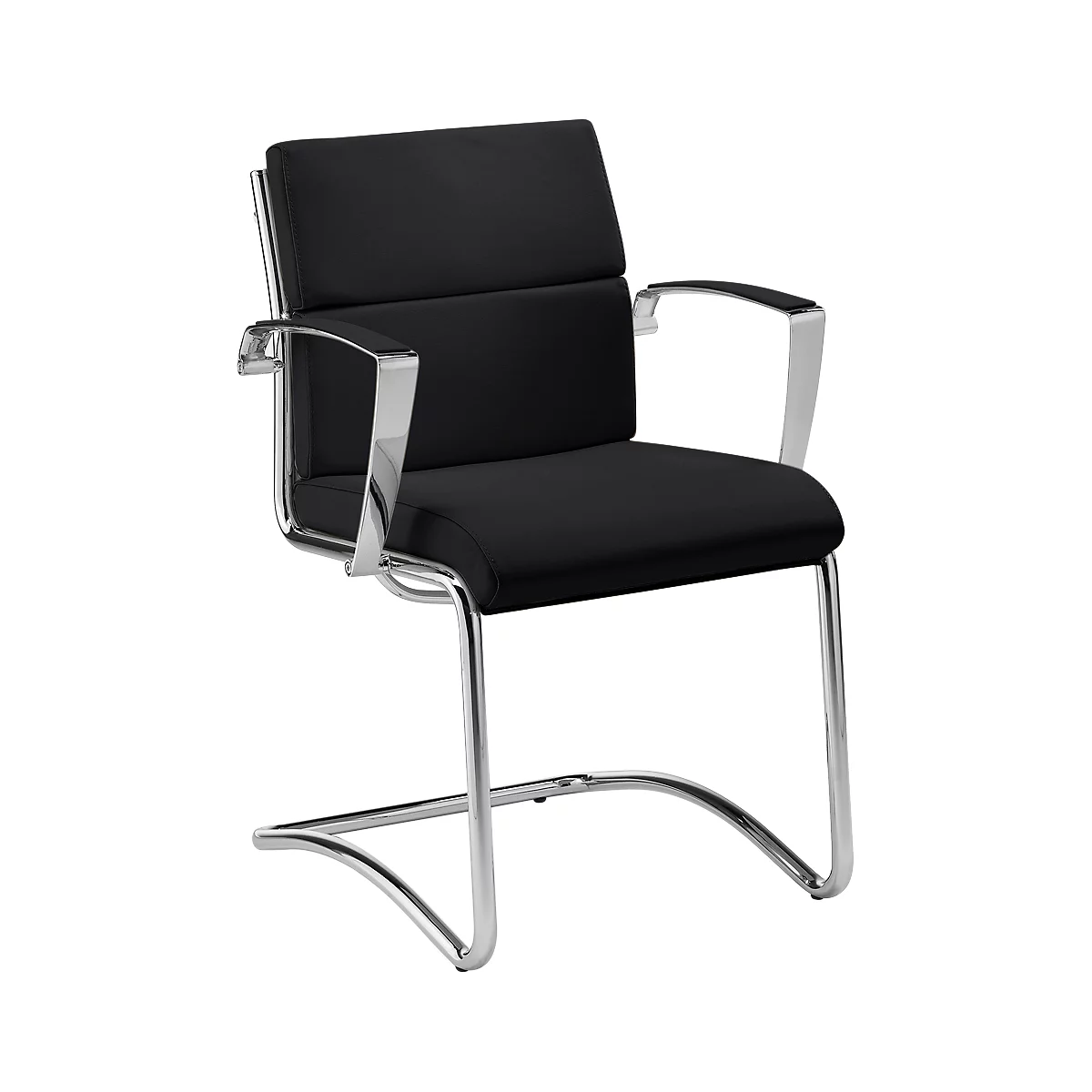 Silla cantilever Origami, negro