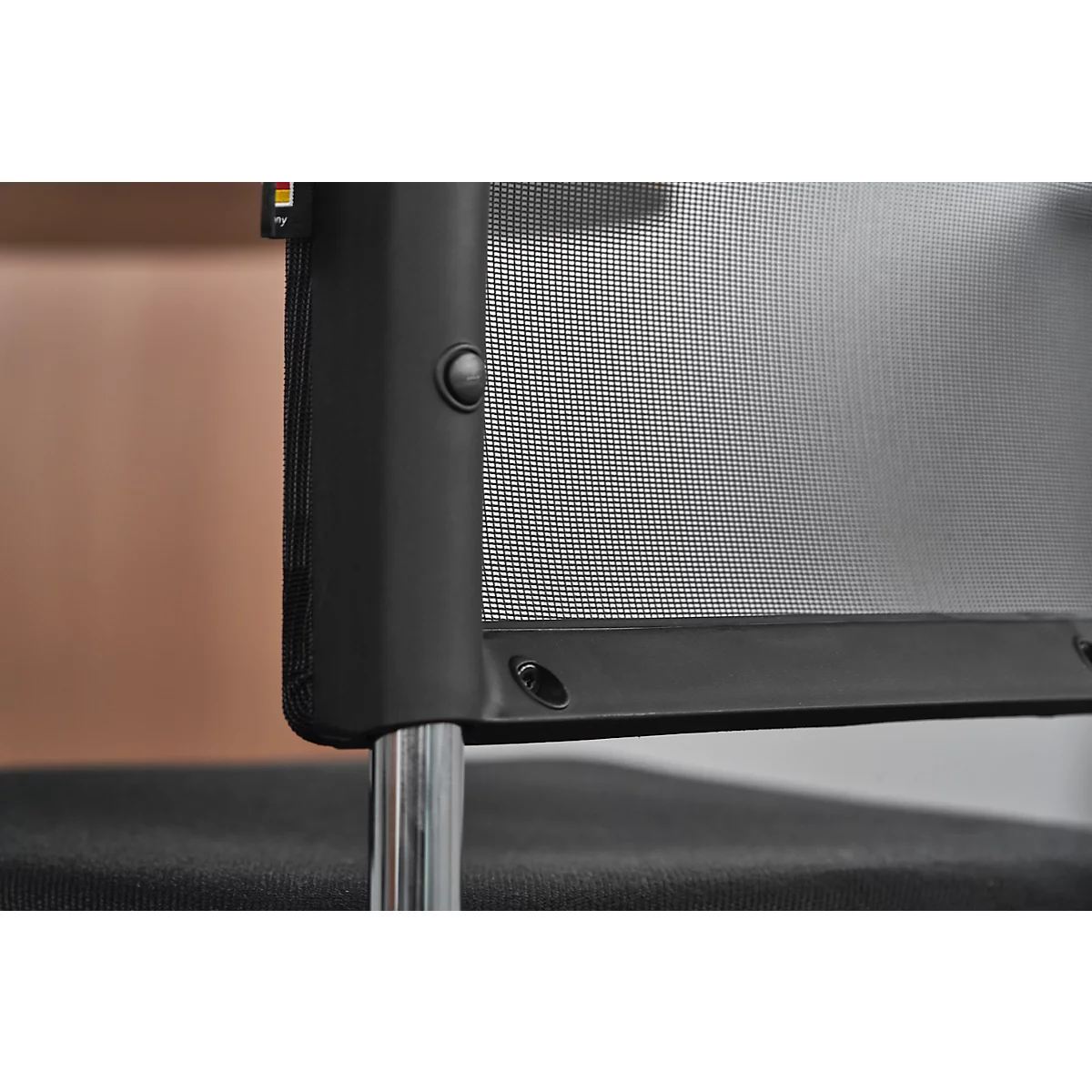 Silla cantilever SEAT POINT, acolchado, sin reposabrazos, apilable, juego de 2, negro