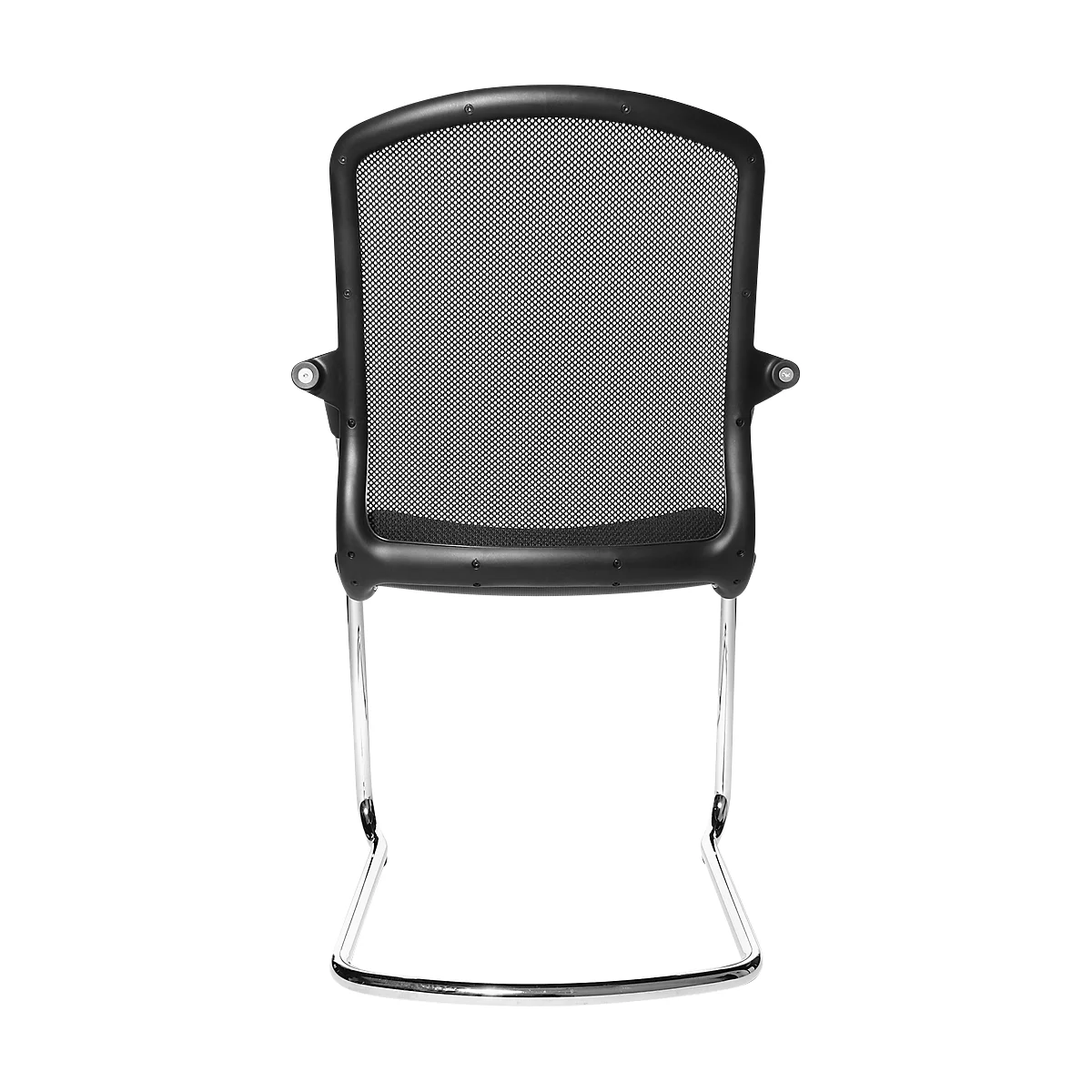 Silla cantilever Topstar OPEN CHAIR 100, respaldo ergonómico, negro, caja de cartón de 2 unidades