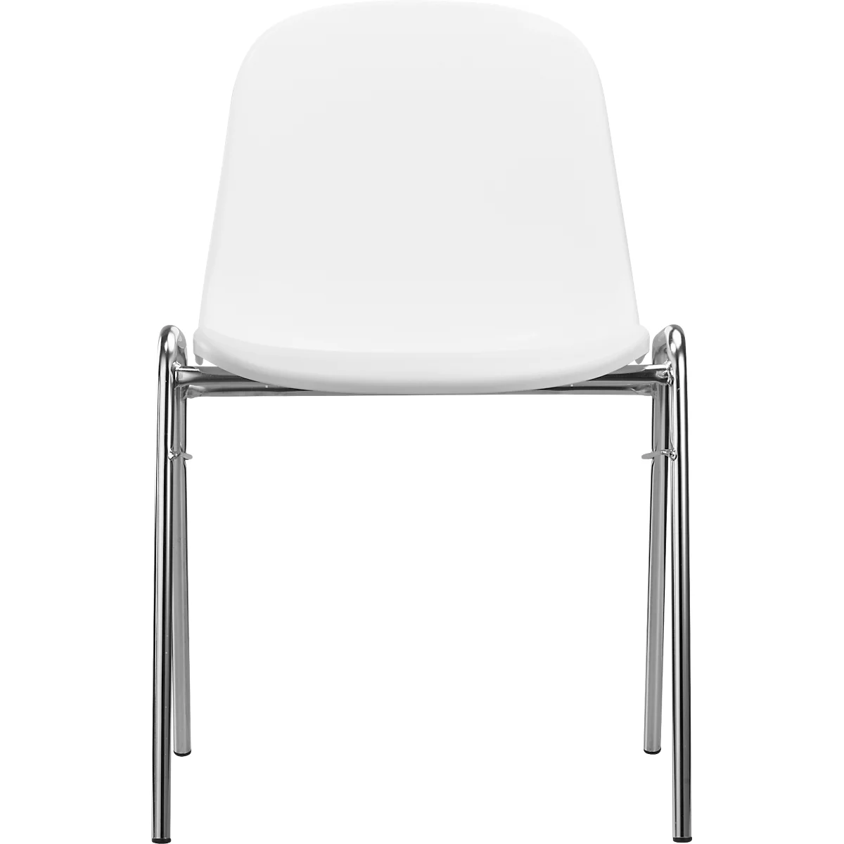 Silla de carcasa Beta, apilable, ancho 400 x fondo 420 x alto 460 mm, base cromada, blanco