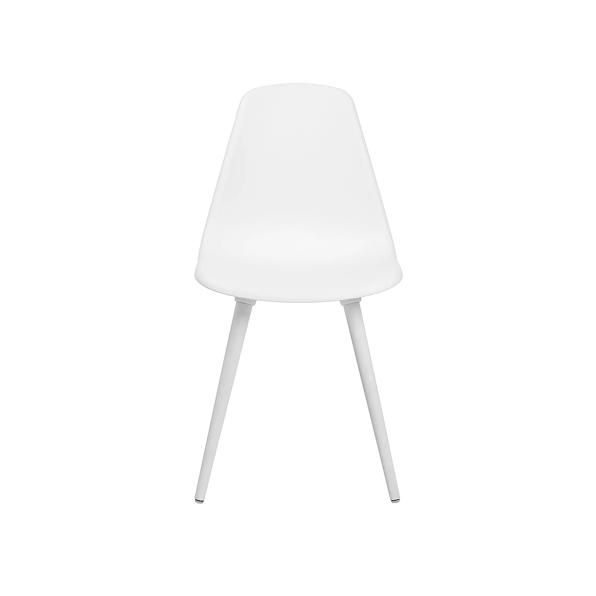 Silla de carcasa Topstar® T 2020, 4 patas, resistente a la desinfección, sin reposabrazos, blanco/blanco