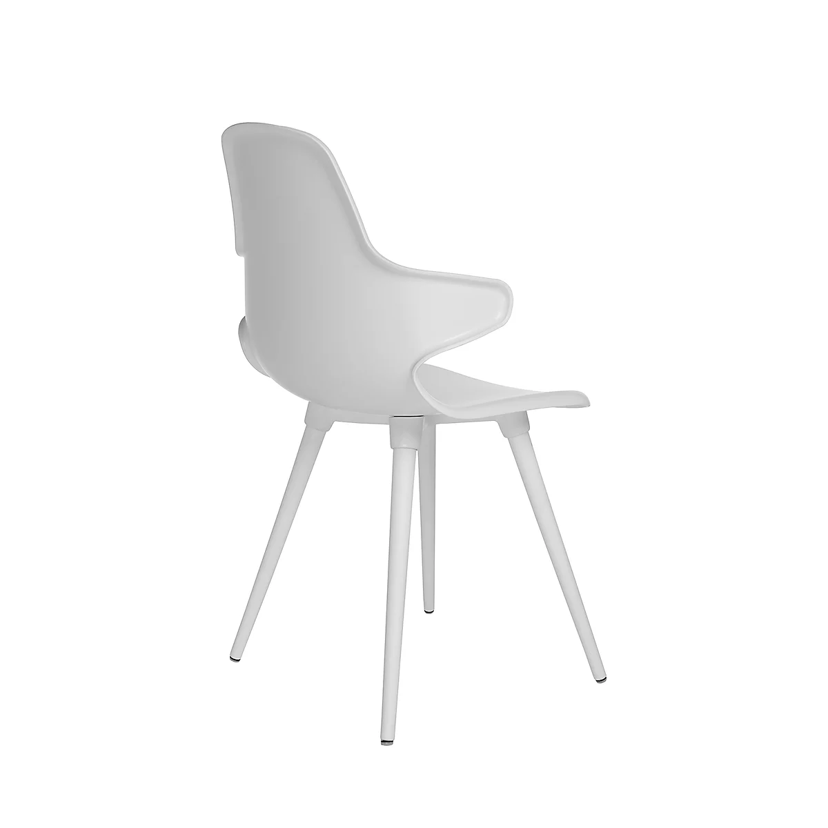 Silla de carcasa Topstar® T 2020, de 4 patas, resistente a la desinfección, con reposabrazos, blanco/blanco