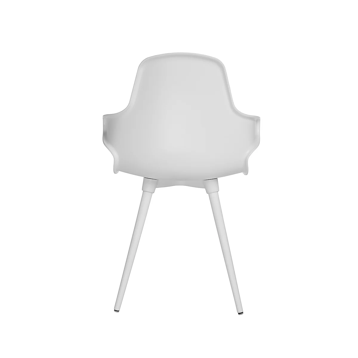 Silla de carcasa Topstar® T 2020, de 4 patas, resistente a la desinfección, con reposabrazos, blanco/blanco