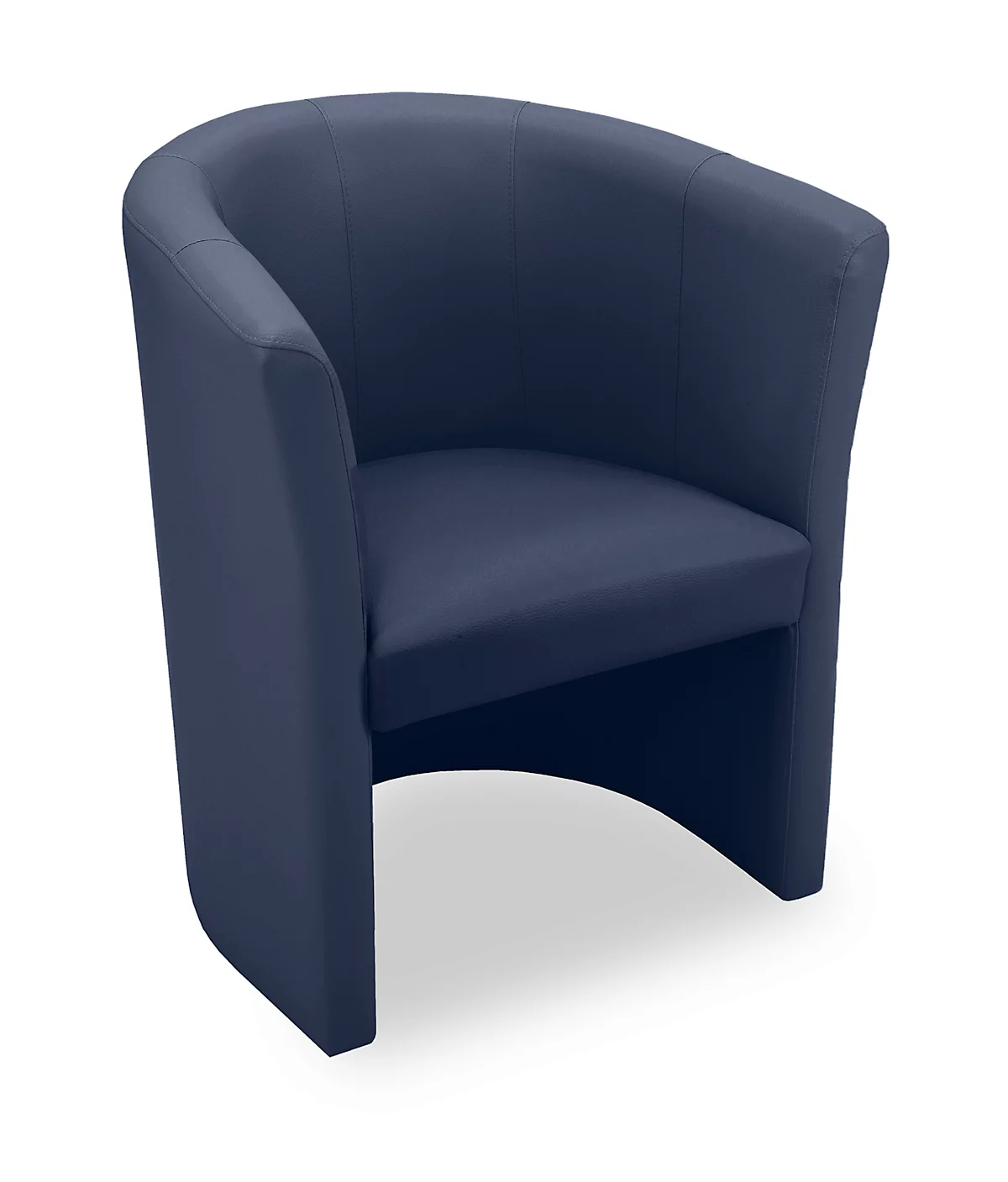 Silla de cóctel NowyStyl CLUB, imitación de cuero (100% poliéster), totalmente tapizada, altura del asiento 455 mm, azul oscuro