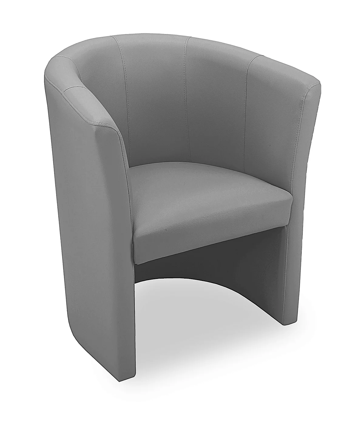 Silla de cóctel NowyStyl CLUB, imitación de cuero (100% poliéster), totalmente tapizada, altura del asiento 455 mm, gris