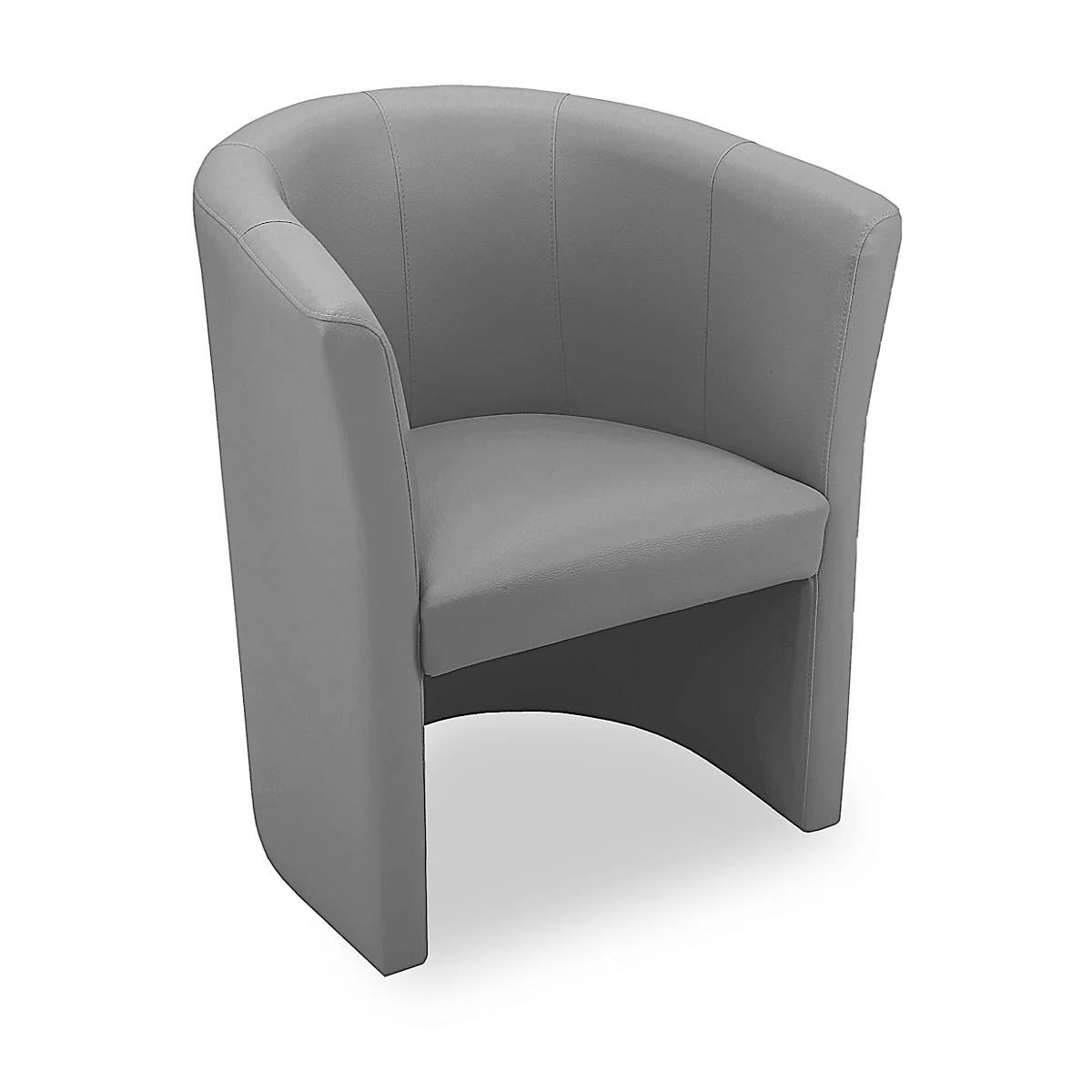 Silla de cóctel NowyStyl CLUB, imitación de cuero (100% poliéster), totalmente tapizada, altura del asiento 455 mm, gris