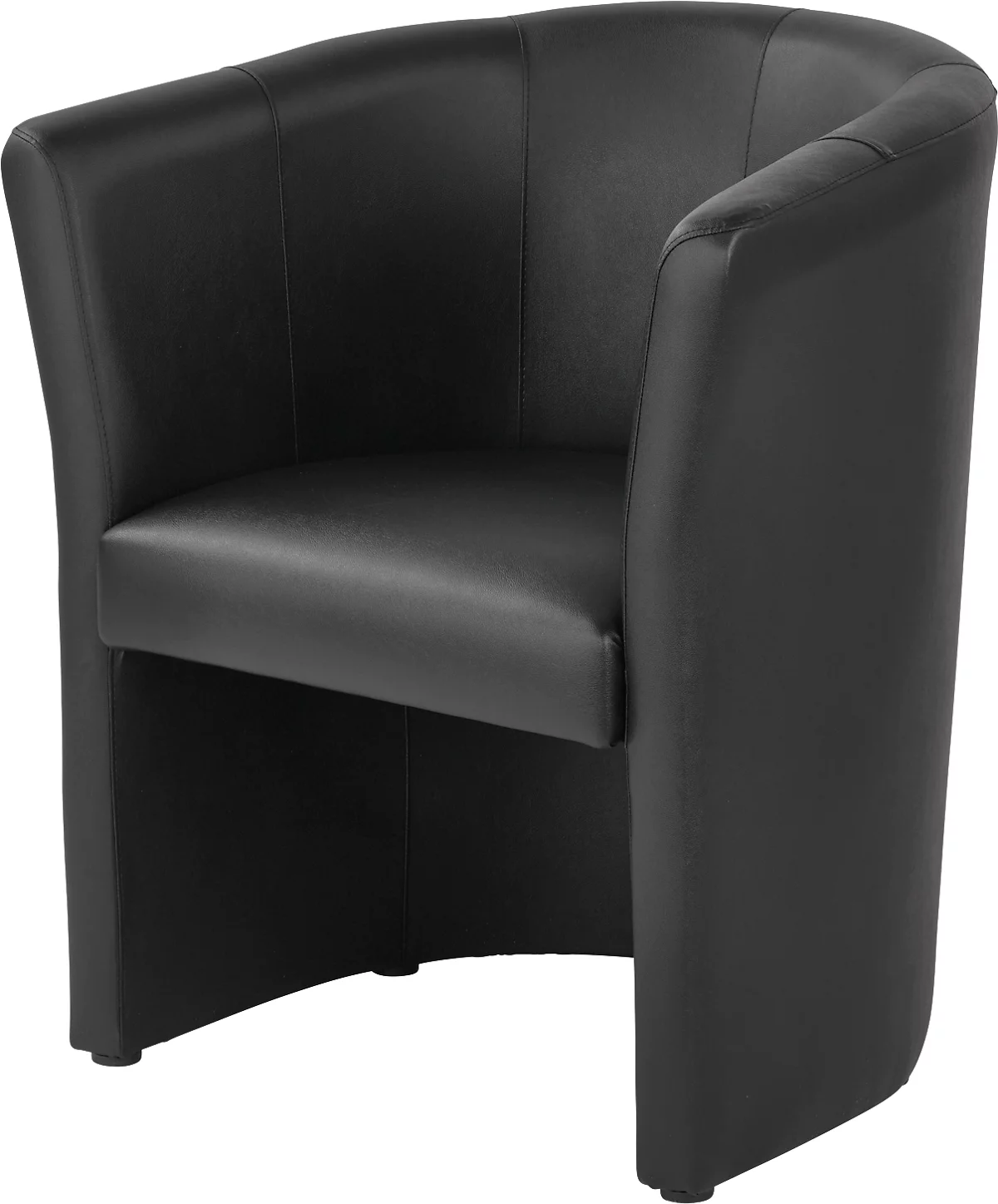 Silla de cóctel NowyStyl CLUB, imitación de cuero (100% poliéster), totalmente tapizada, altura del asiento 455 mm, negro