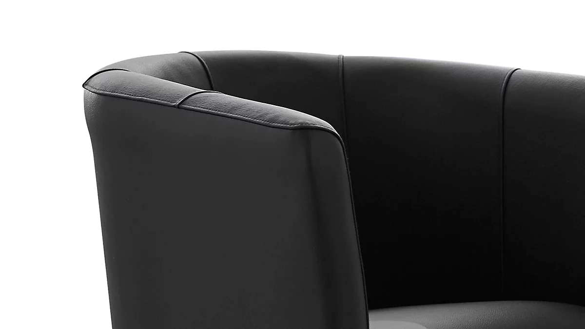 Silla de cóctel NowyStyl CLUB, imitación de cuero (100% poliéster), totalmente tapizada, altura del asiento 455 mm, negro