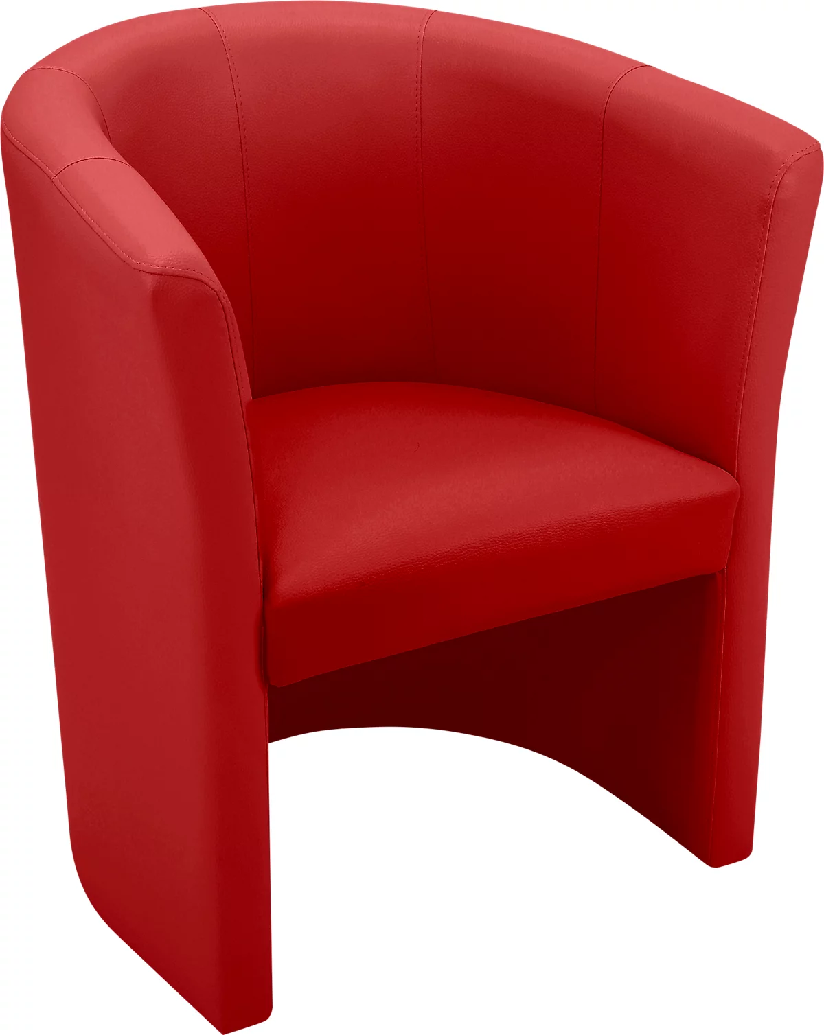 Silla de cóctel NowyStyl CLUB, imitación de cuero (100% poliéster), totalmente tapizada, altura del asiento 455 mm, rojo