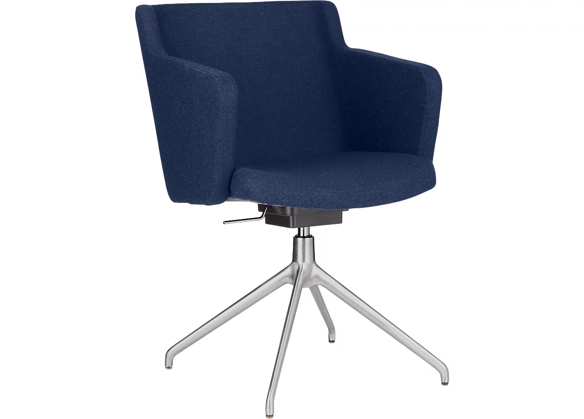 Silla de conferencia Sitness 1.0, asiento tridimensional, ajustable en altura, giratorio, azul