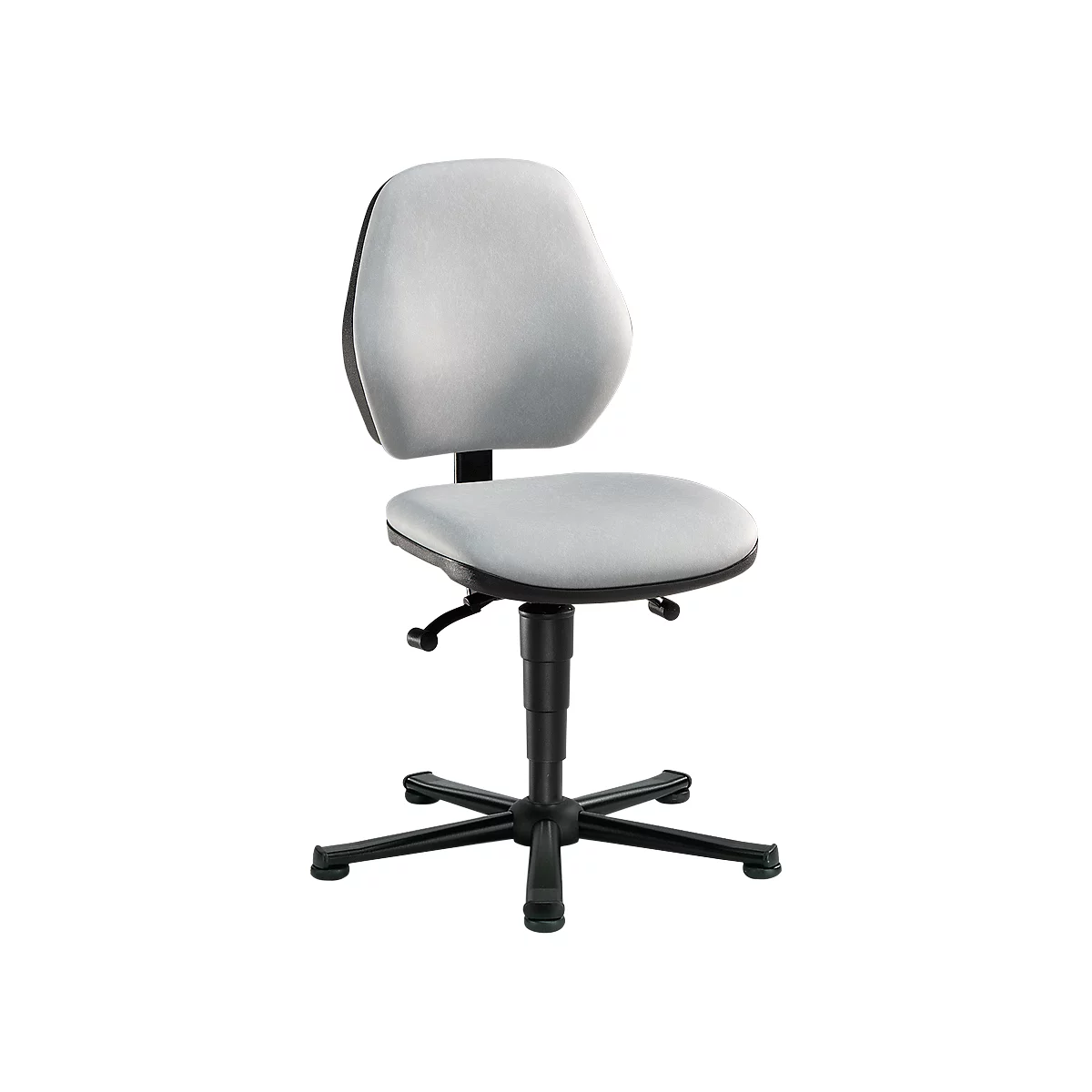 Silla de laboratorio Basic, cuero sintético, StamskinTop gris