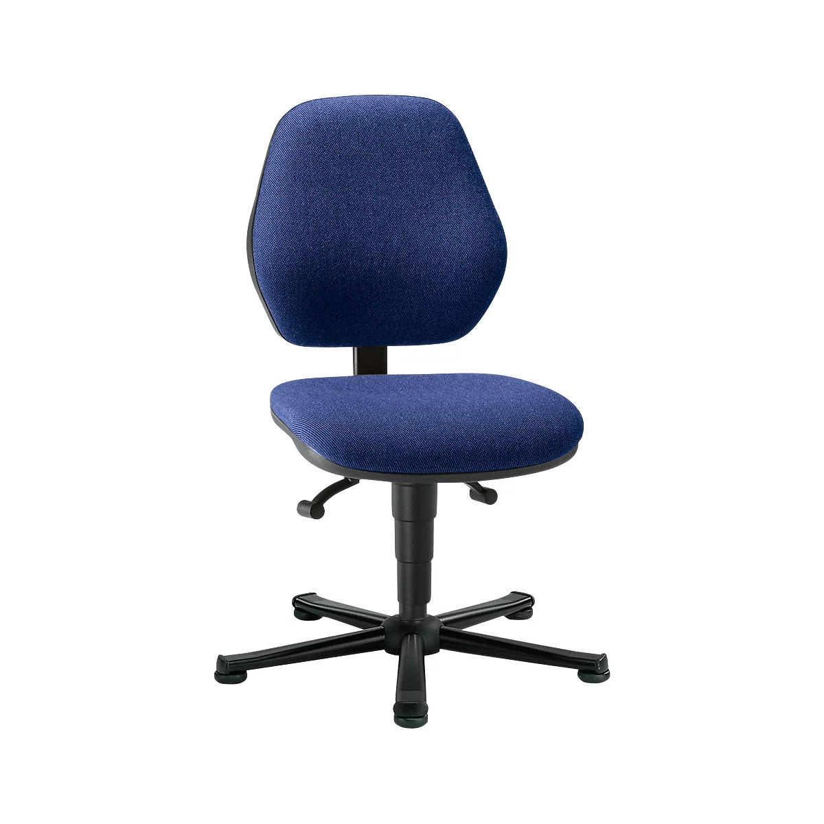 Silla de laboratorio Basic, tapizado tela, Duotec azul