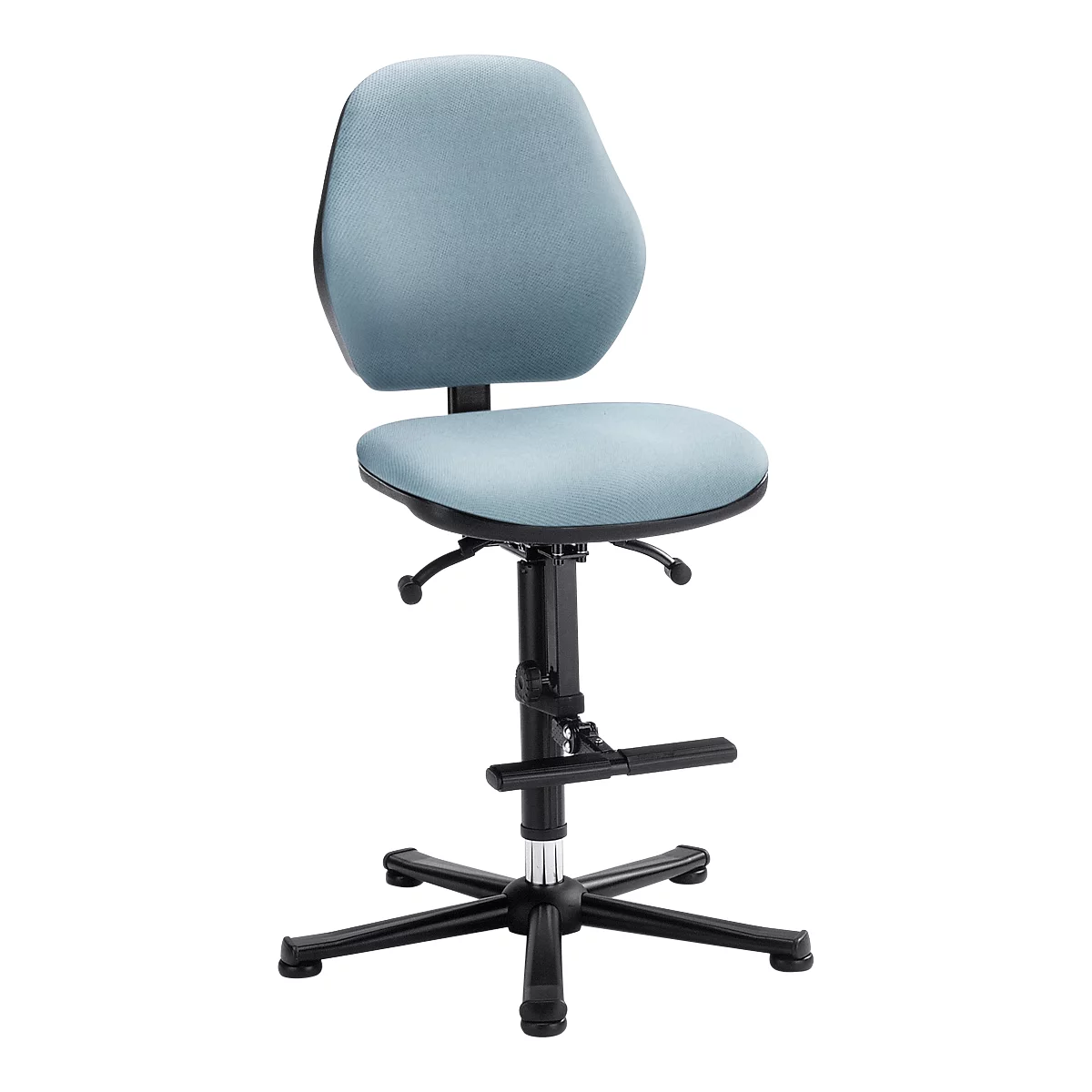 Silla de laboratorio LEANOS 9131, tapizado tela, Duotec gris