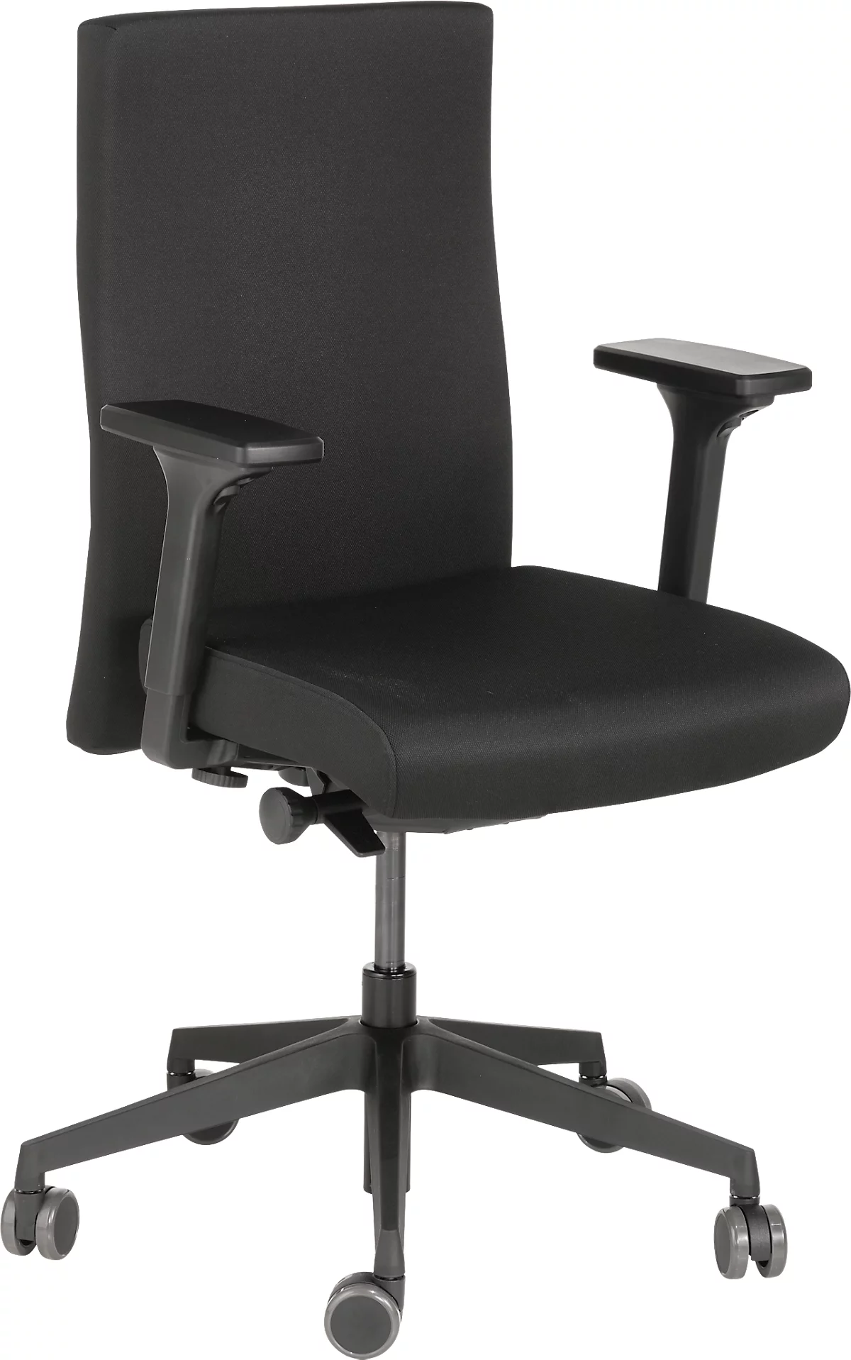 Silla de oficina Dauphin to-strike work comfort pro, con reposabrazos, mecanismo sincronizado, asiento contorneado, negro