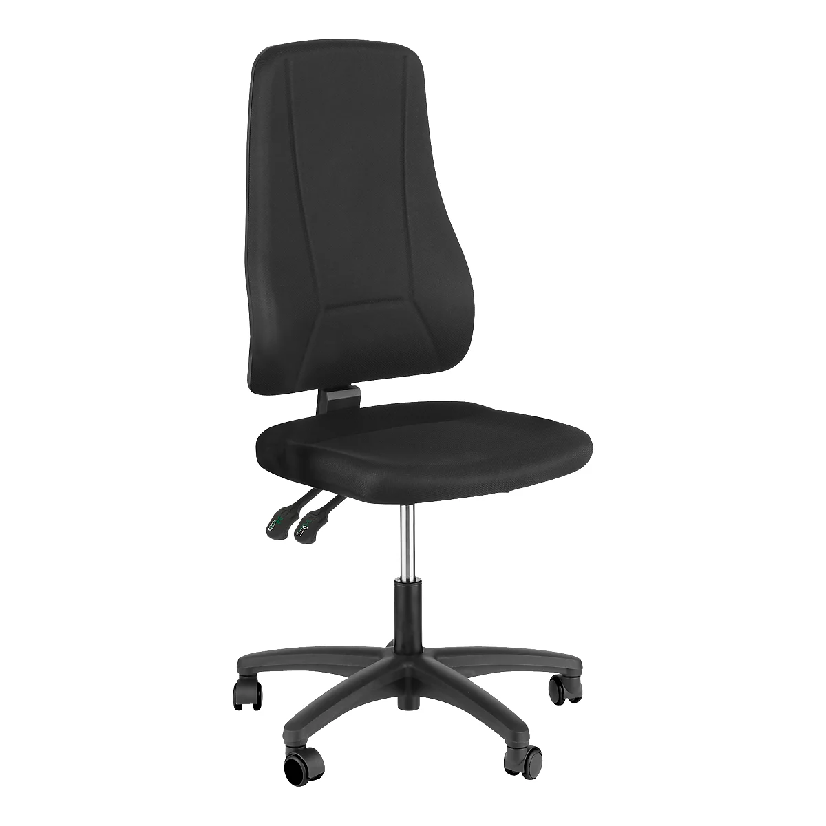 Silla de oficina Prosedia YOUNICO PLUS 3, contacto permanente, sin apoyabrazos, respaldo alto 3D, negro