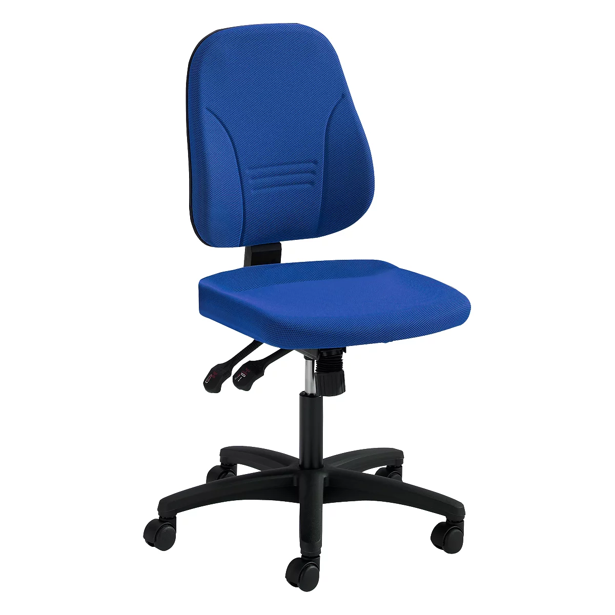 Silla de oficina Prosedia YOUNICO PLUS 8, mecanismo sincronizado, sin reposabrazos, respaldo bajo 3D, azul