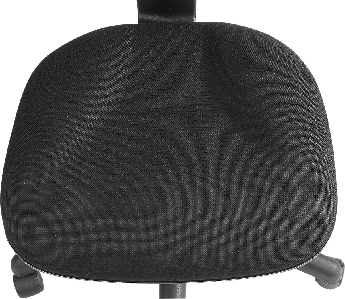 Silla de oficina Punkt Ergo, contacto permanente, con reposabrazos, respaldo ergonómico, asiento ancho, negro 