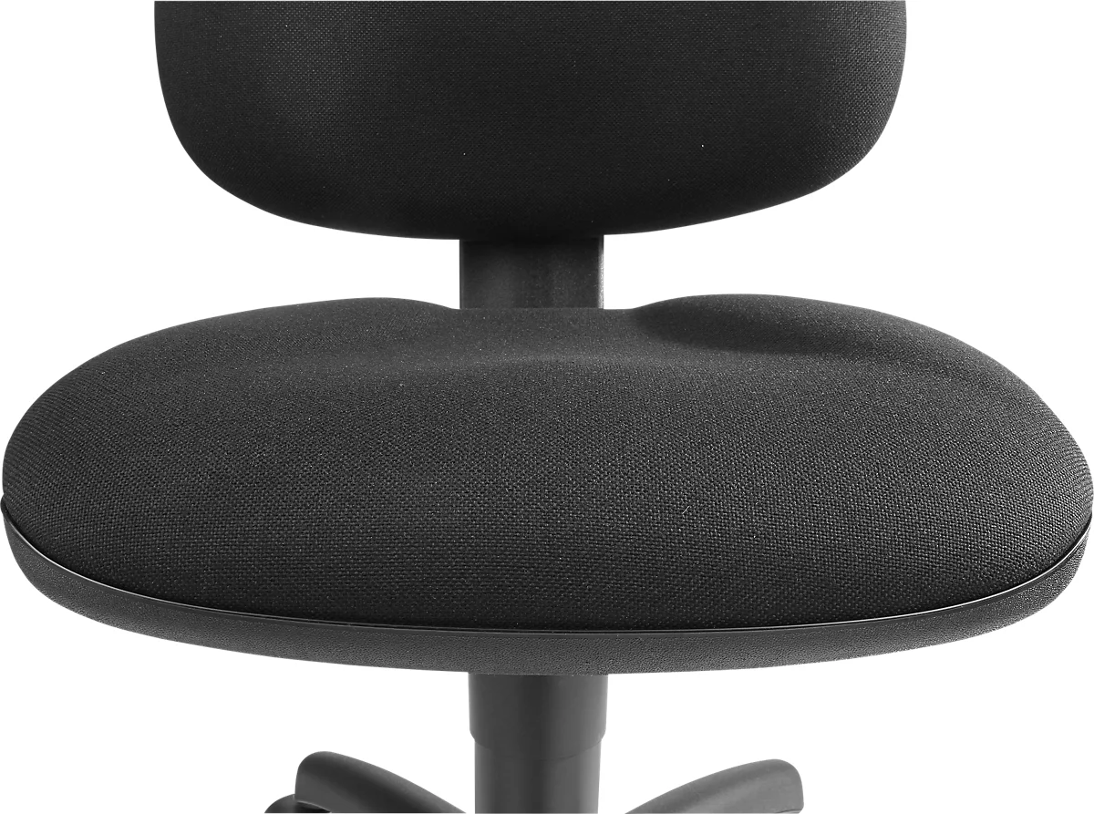 Silla de oficina Punkt Ergo, contacto permanente, con reposabrazos, respaldo ergonómico, asiento ancho, negro 