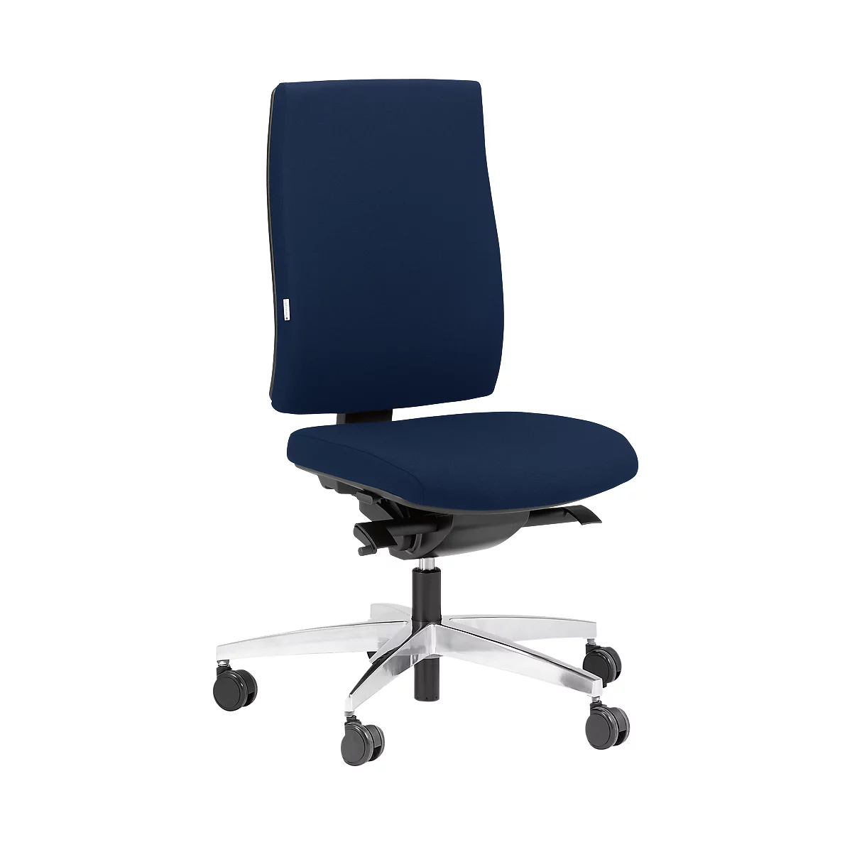 Silla de oficina Steifensand Ceto CT2450, mecanismo sincronizado, sin reposabrazos, asiento de membrana, sin reposacabezas, azul oscuro