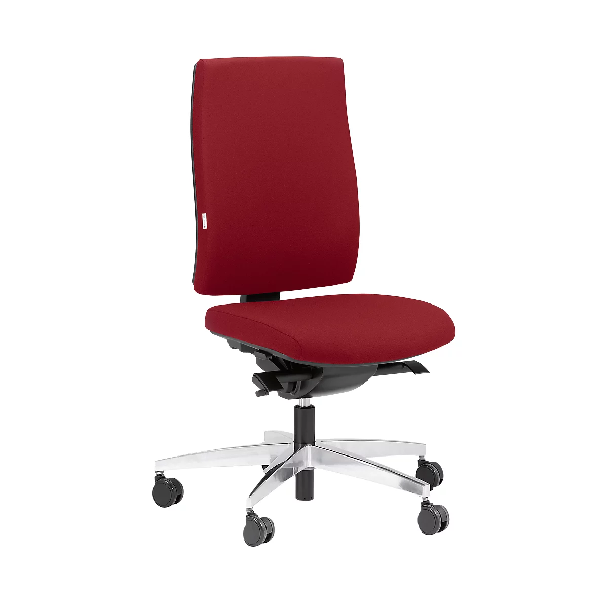 Silla de oficina Steifensand Ceto CT2450, mecanismo sincronizado, sin reposabrazos, asiento de membrana, sin reposacabezas, rojo