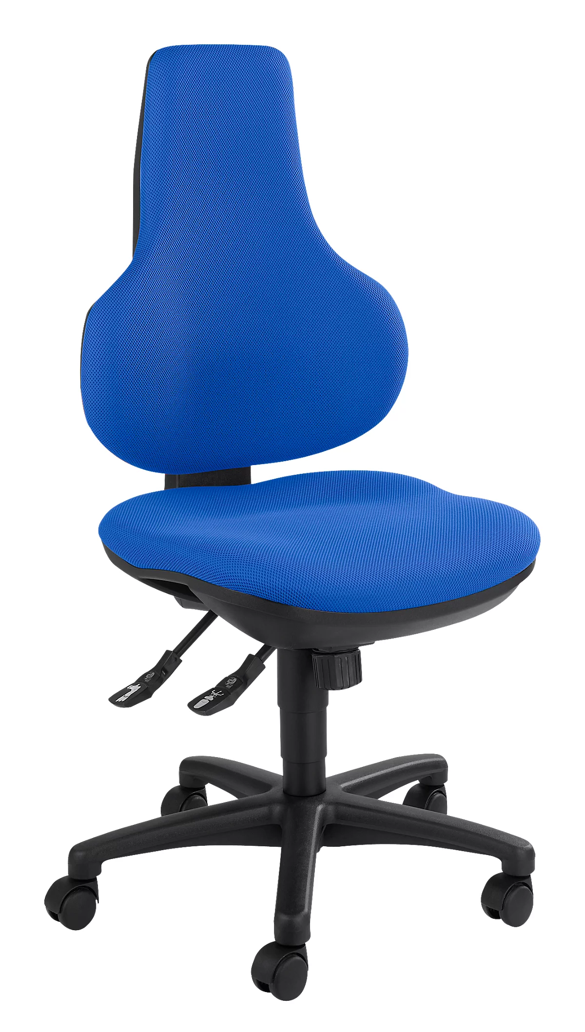 Silla de oficina Topstar ERGO POINT, mecanismo sincronizado, sin reposabrazos, asiento ergonómico especial, azul